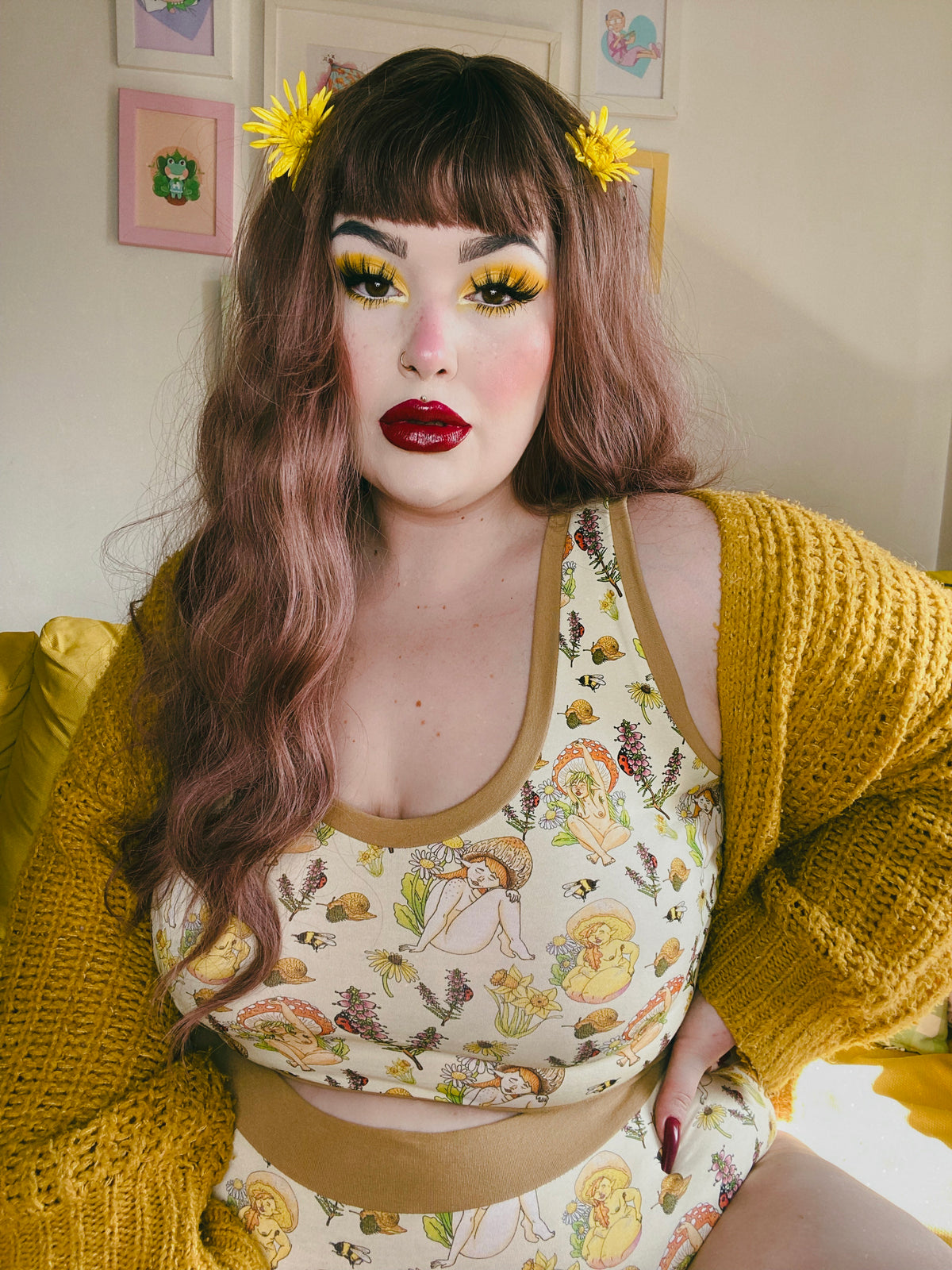 The Mushroom Babes | Organic Cotton Bralette | Handmade in the UK | 3XS-10XL