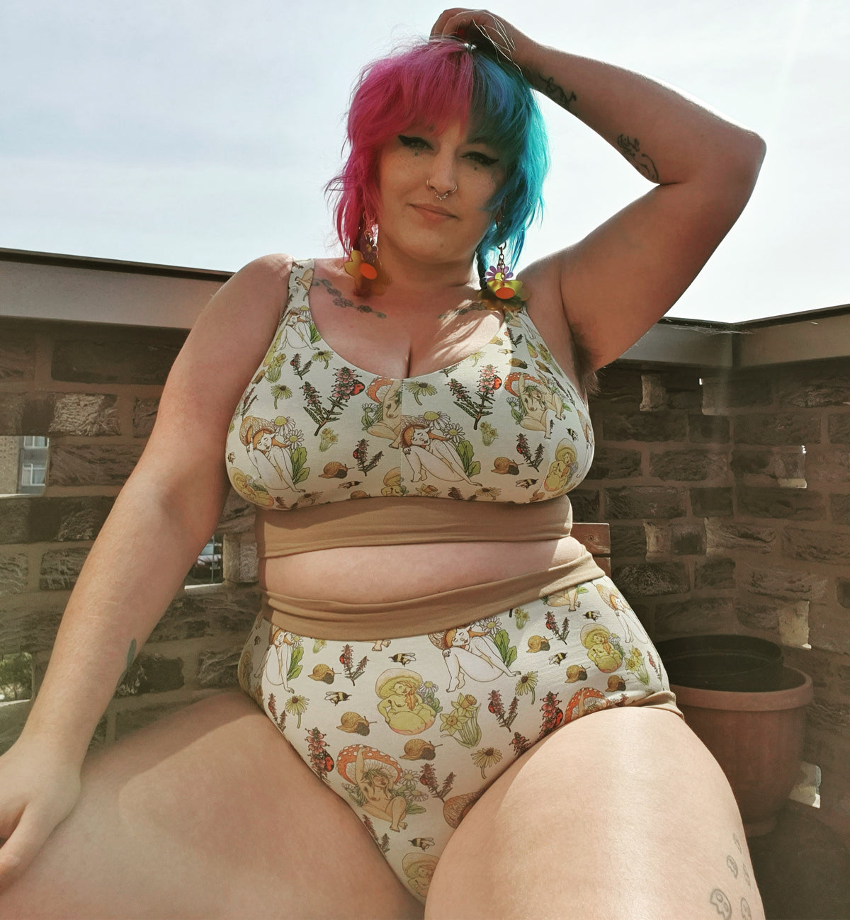 The Mushroom Babes | Organic Cotton Briefs | Handmade in the UK | 3XS-10XL