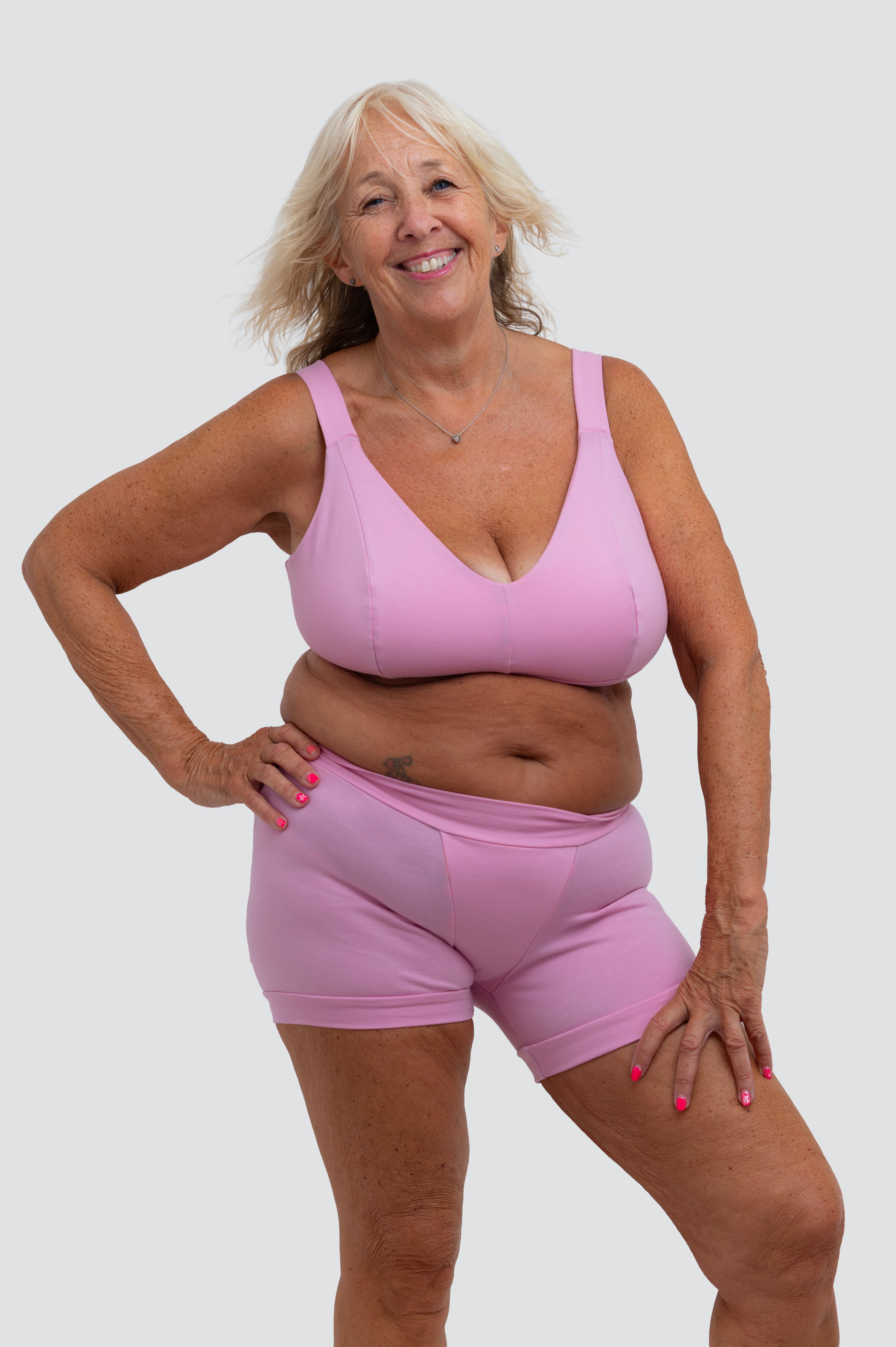 Pastel Pink Organic Cotton Bra | Handmade Underwired Cotton Bra | Soft Support Bra | Made in the UK by Designed by Debz