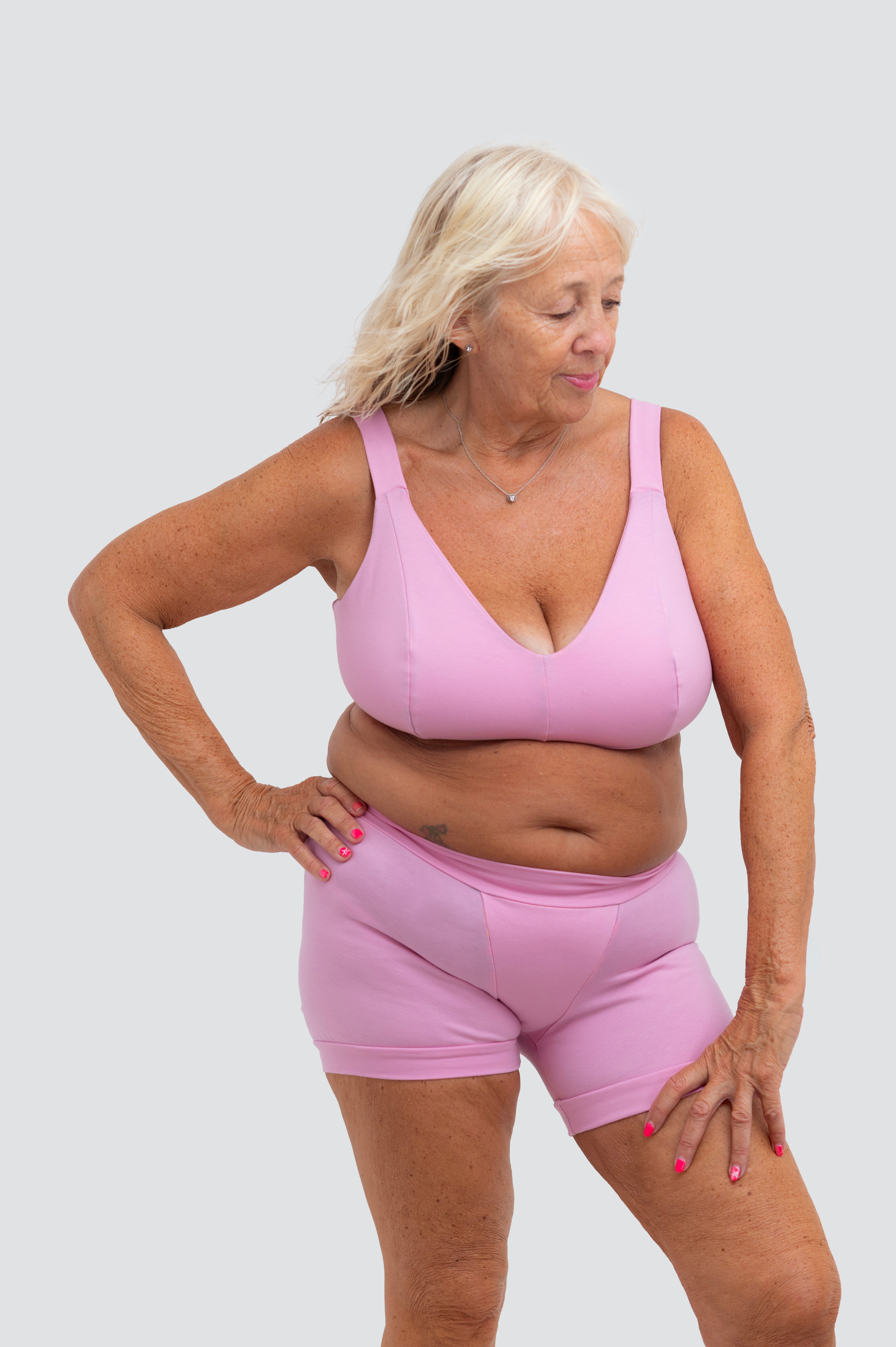 Pastel Pink Organic Cotton Bra | Handmade Underwired Cotton Bra | Soft Support Bra | Made in the UK by Designed by Debz
