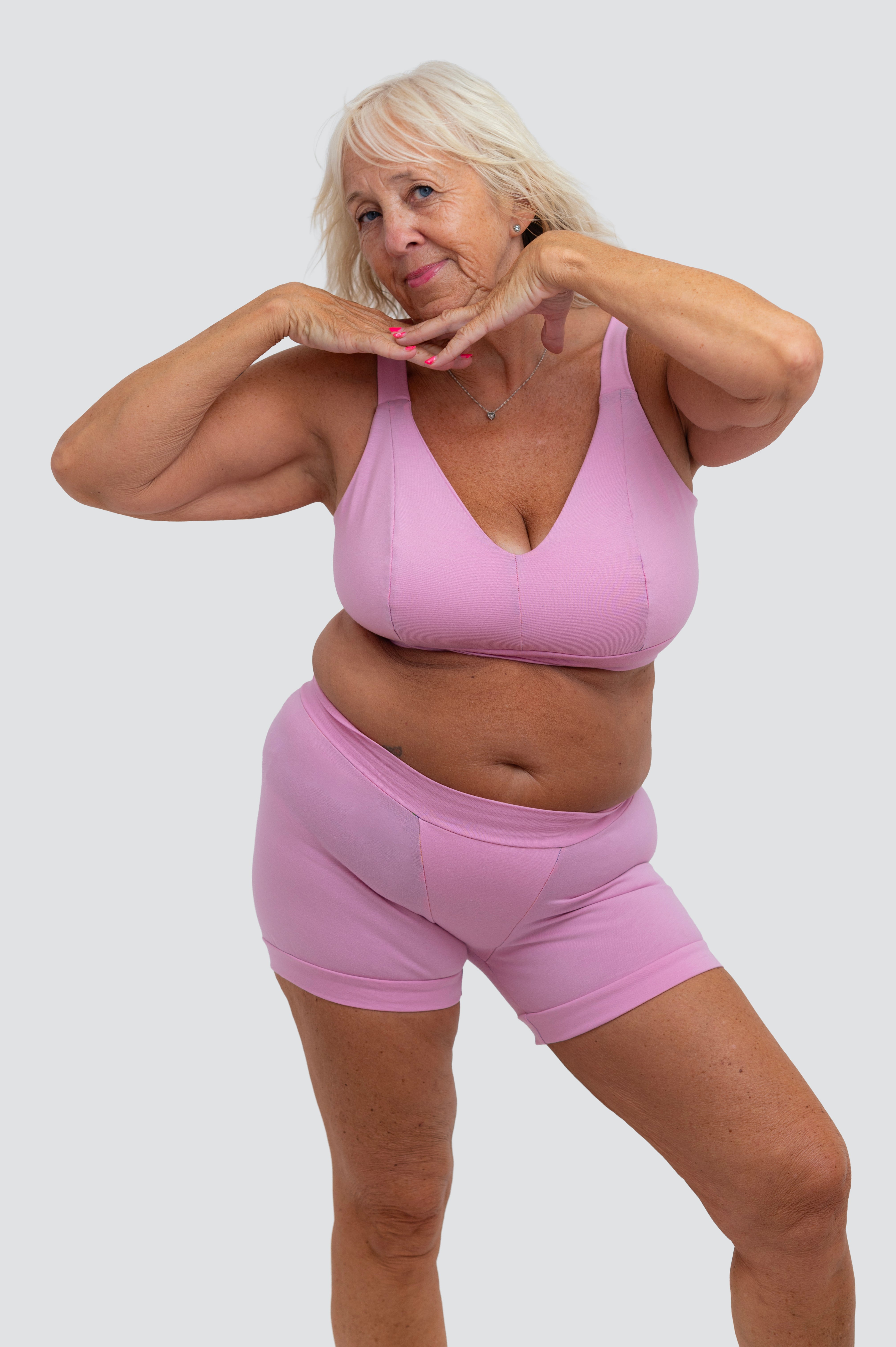 Pastel Pink Organic Cotton Bra | Handmade Underwired Cotton Bra | Soft Support Bra | Made in the UK by Designed by Debz