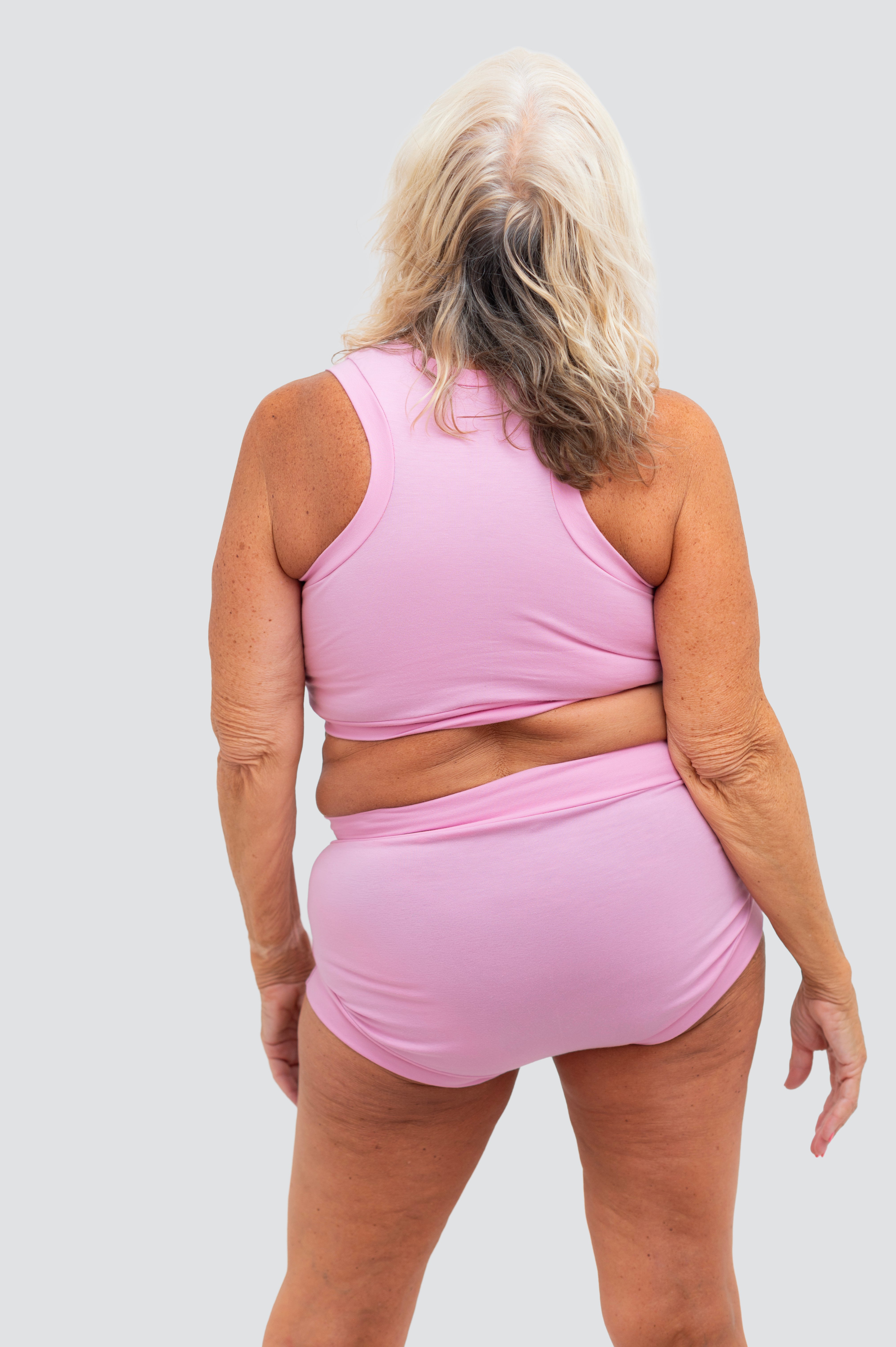 Comfort Bralette | Pastel Pop Pink | Organic Cotton | 3XS - 10XL | Handmade in the UK