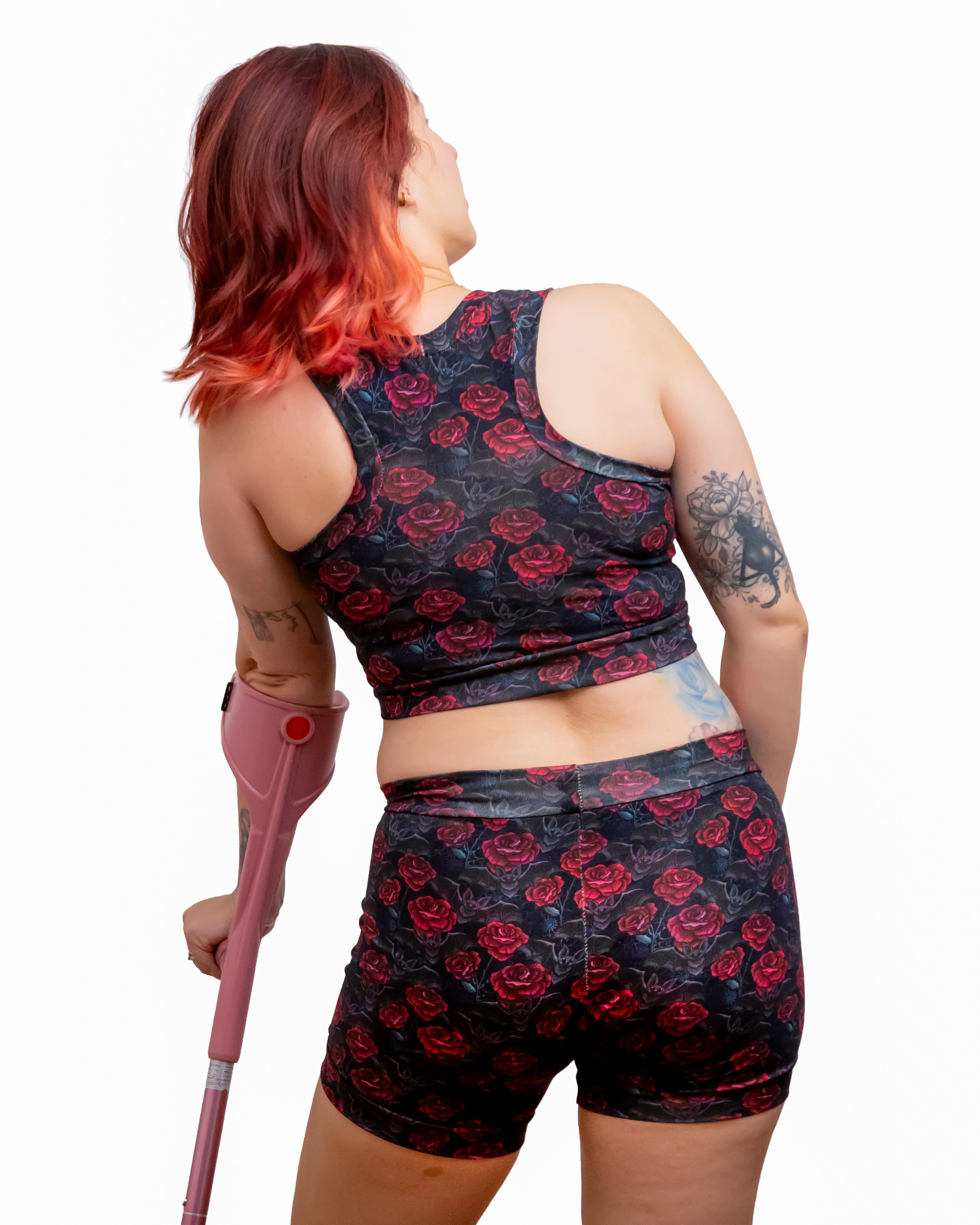 Pretty Bats and Pretty Roses | Gothic Print | Organic Cotton Comfort Boxers | XS-6XL