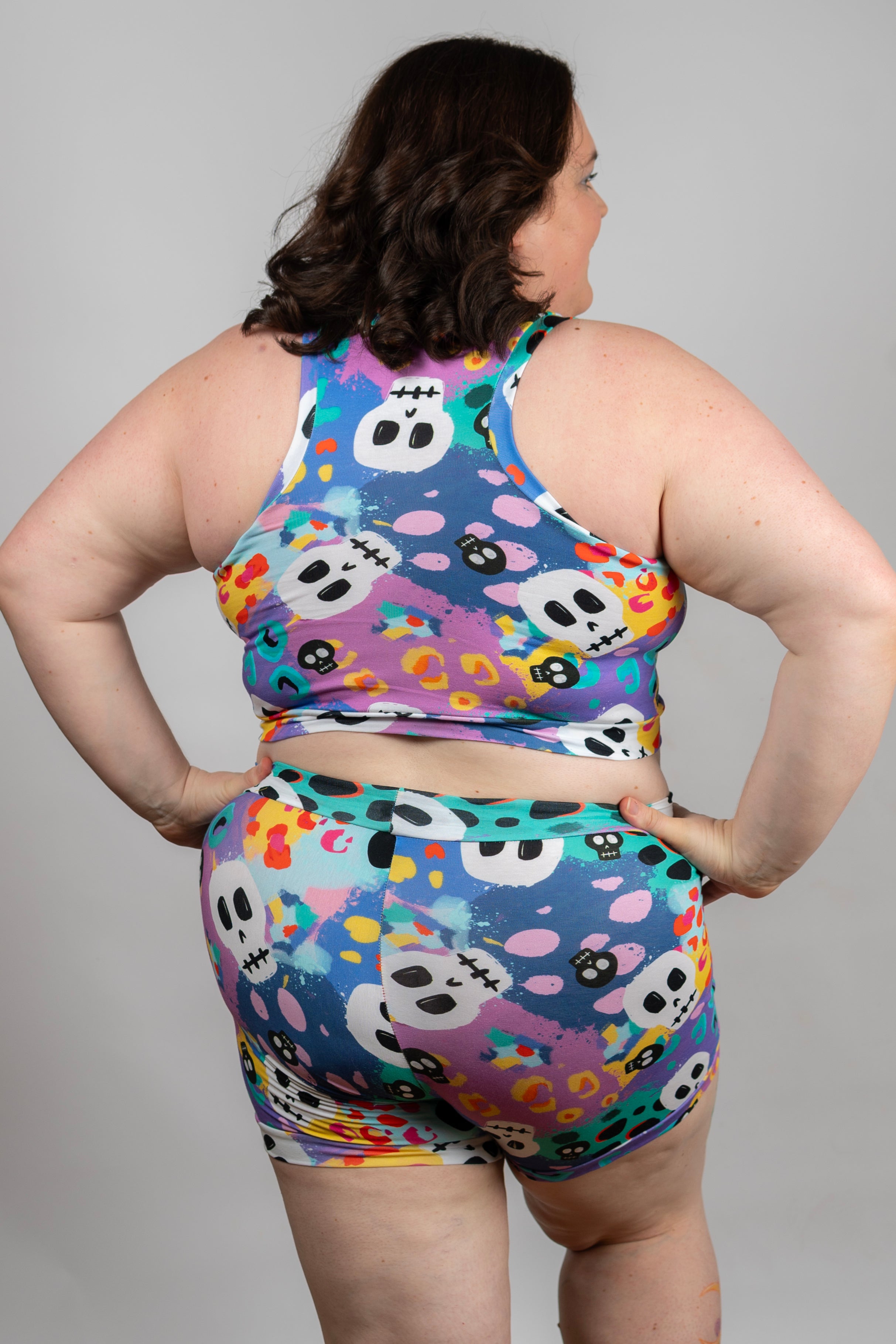 Wilde Mode Leopard Print Skulls |Comfort Boxers Organic Cotton | Pouched & Un-Pouched | High & Mid Rise | XS-6XL | Handmade in UK by Designed by Debz