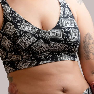 Gothic Book of Spells Organic Soft Cup Bra | A-O Cup