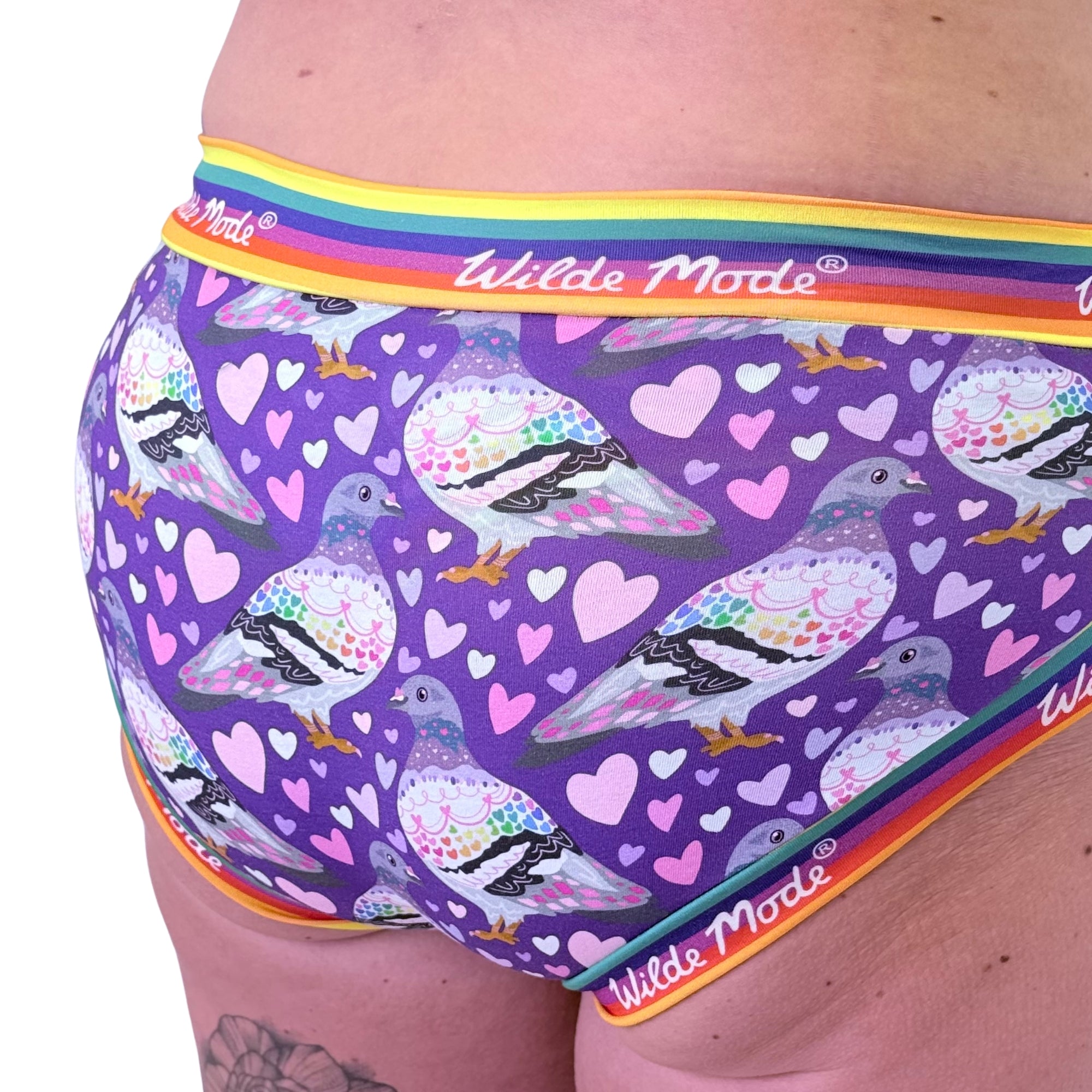 Wilde Mode Comfort Briefs | Pigeon Love | Organic Cotton