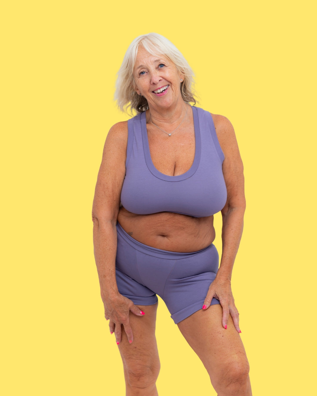 Pastel Purple Organic Cotton Comfort Bralette | Wire-Free | Racer & Vest Back | 3XS-10XL | Handmade in UK by Designed by Debz