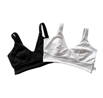 Pack of 2 Cotton Bra | Handmade Non-Wired Bra | Sizes 24-60" Back, A-O Cup | Made in the UK by Designed by Debz