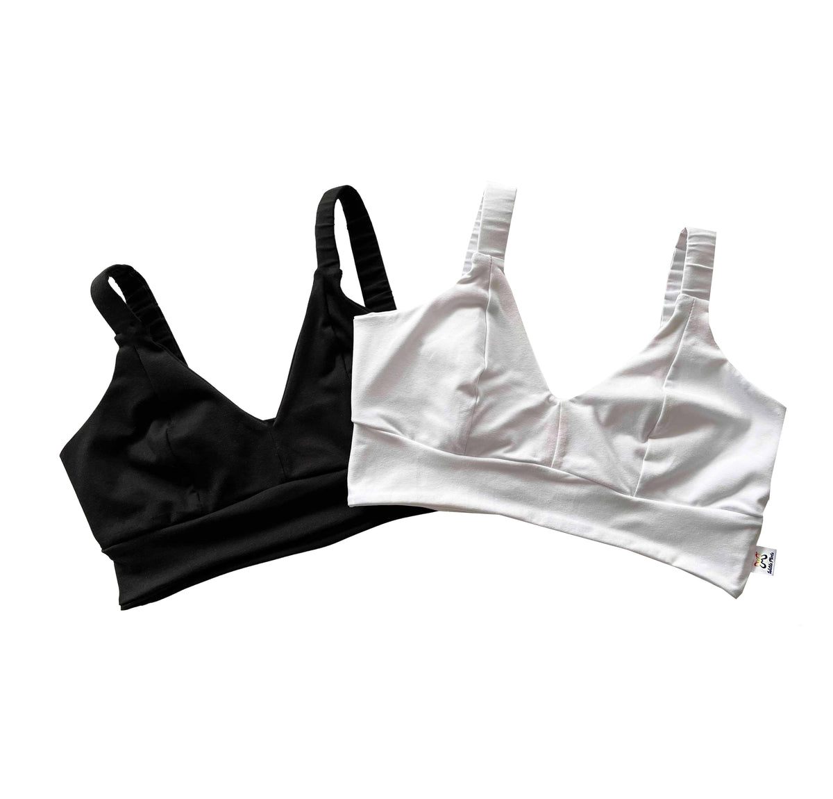 Pack of 2 Cotton Bra | Handmade Non-Wired Bra | Sizes 24-60" Back, A-O Cup | Made in the UK by Designed by Debz