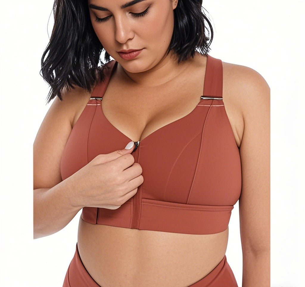 ZIP Front Adjustable Sports Bra | Wilde Mode | Recycled Fabric