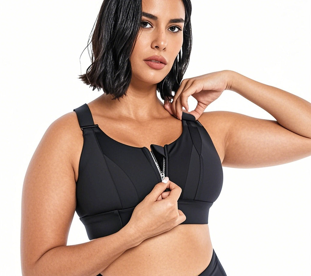 ZIP Front Adjustable Sports Bra | Wilde Mode | Recycled Fabric