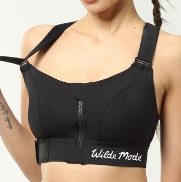 Zip Front Adjustable Sports Bra | Binder Alternative | Wilde Mode | Designed By Debz