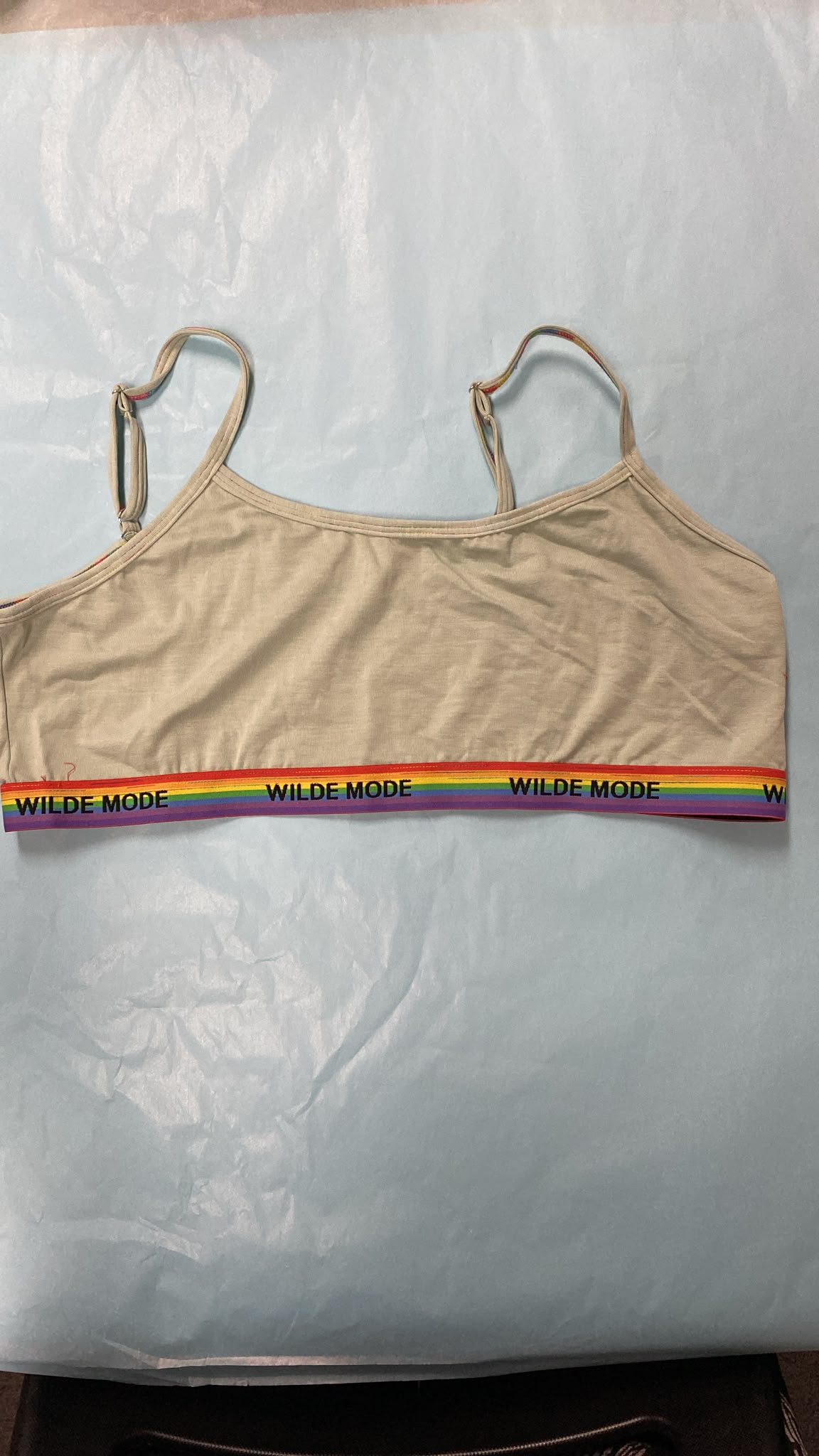 Last chance ready-to-wear underwear by Designed By Debz featuring Wilde Mode design, shown in a close-up of fabric and waistband.