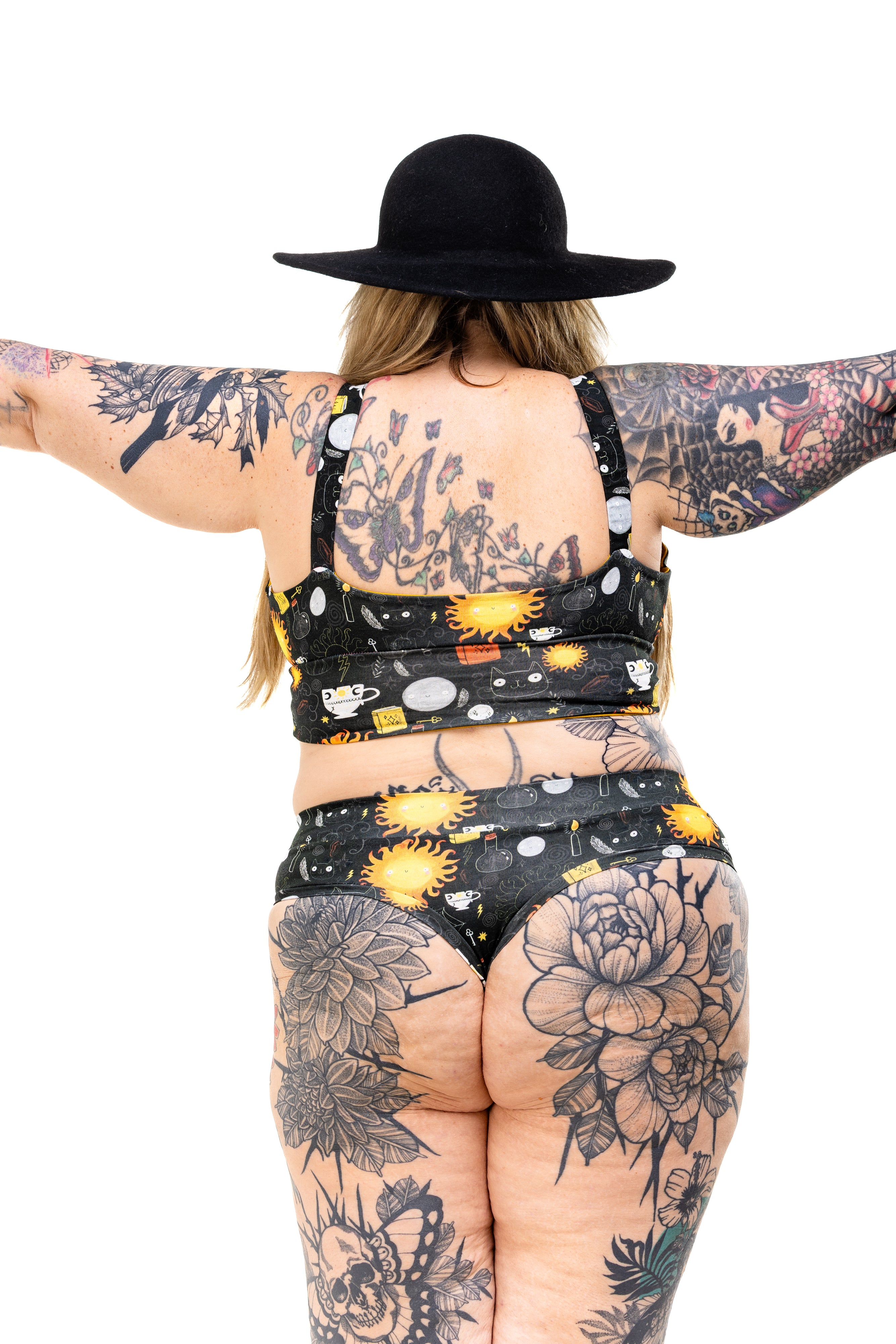 Comfort Bra | Wilde Mode X Katie Abey Solar WItch Print | Organic Cotton
