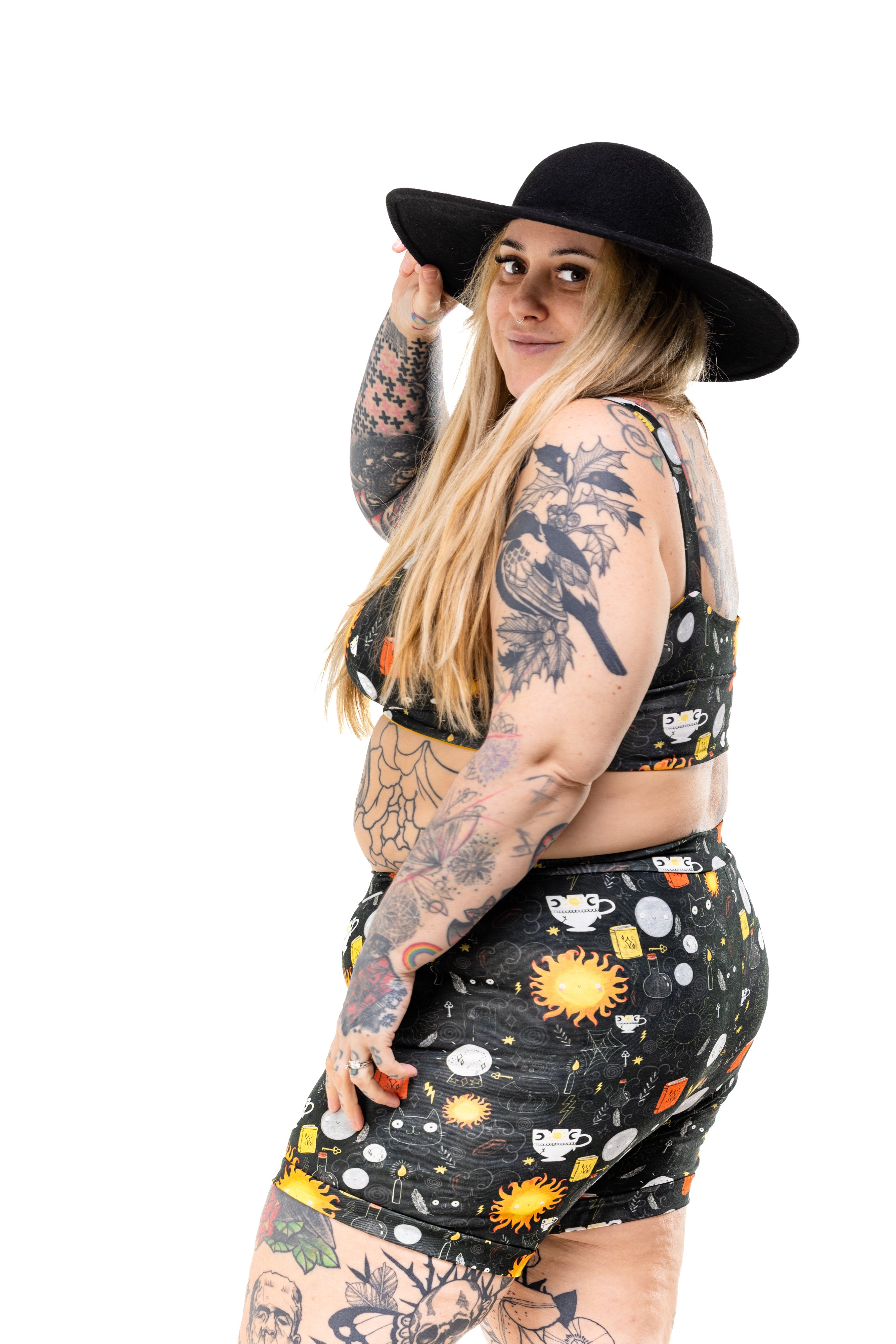 Comfort Bra | Wilde Mode X Katie Abey Solar WItch Print | Organic Cotton