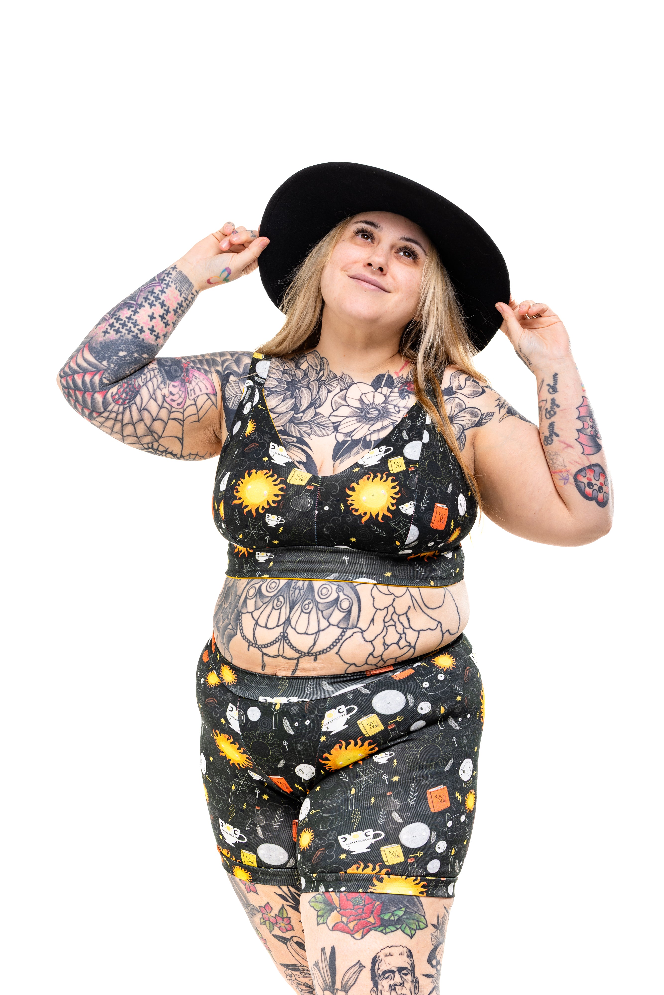Comfort Bra | Wilde Mode X Katie Abey Solar WItch Print | Organic Cotton