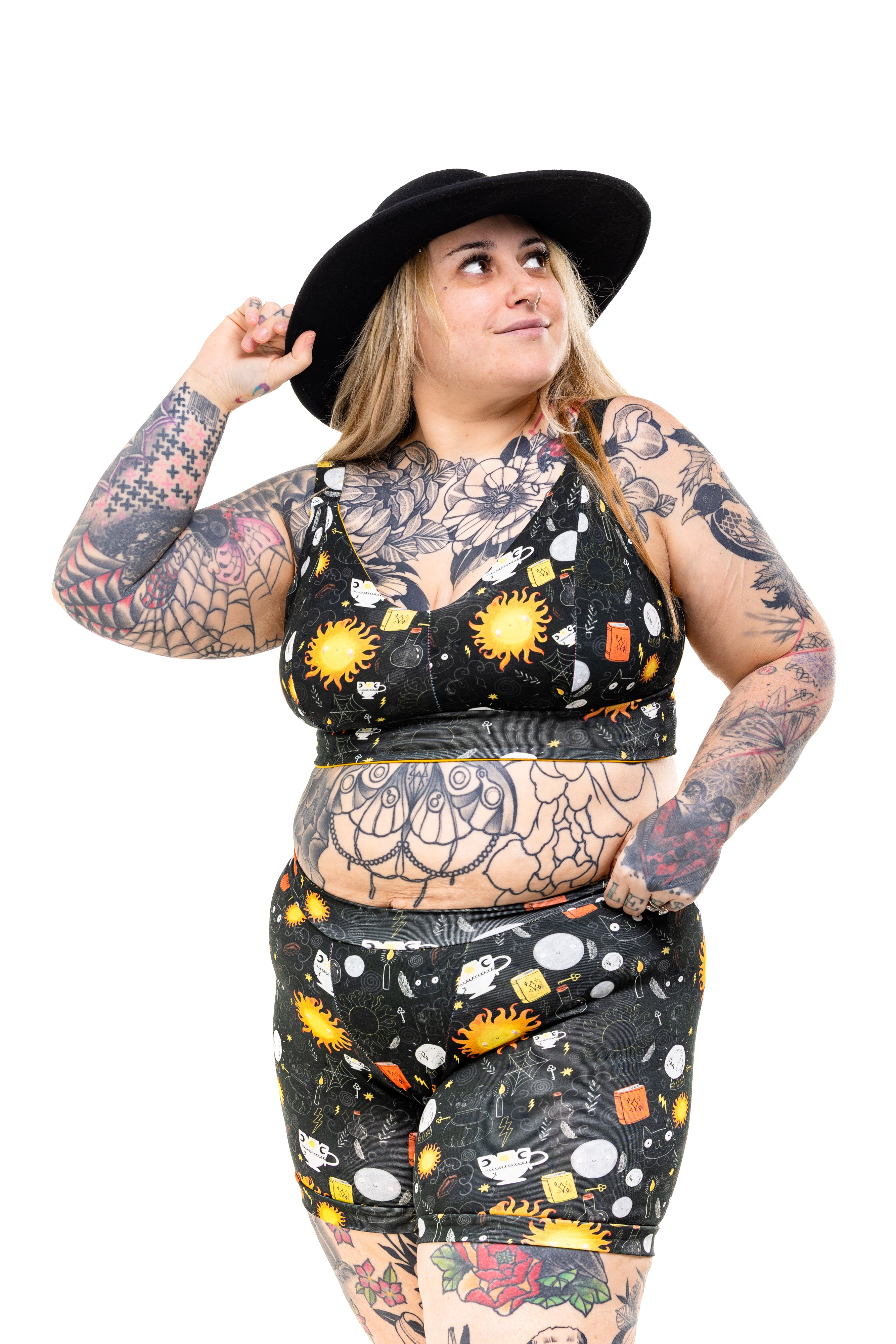 Comfort Bra | Wilde Mode X Katie Abey Solar WItch Print | Organic Cotton
