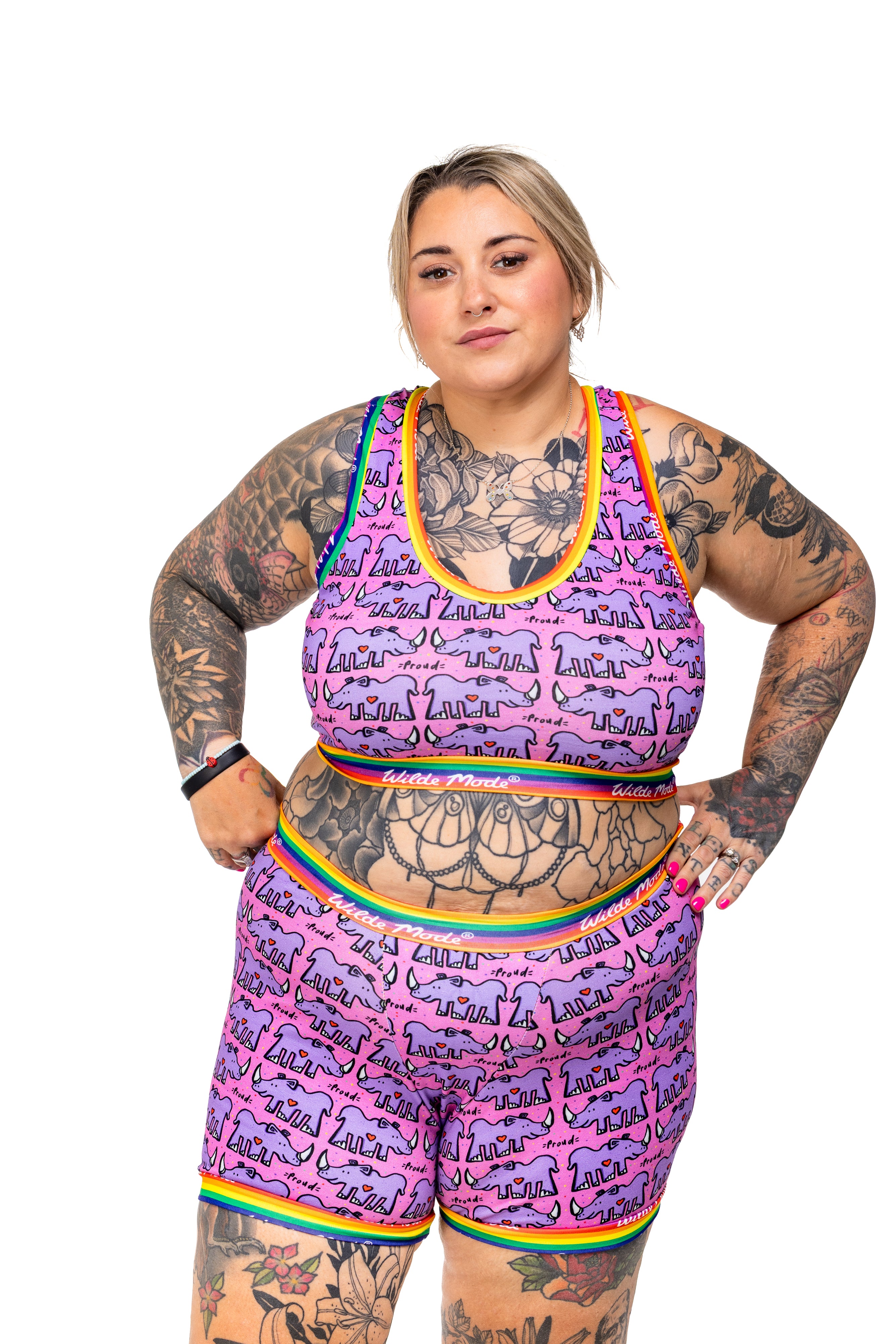 Comfort Bralette | Wilde Mode Pride Rhino | Organic Cotton