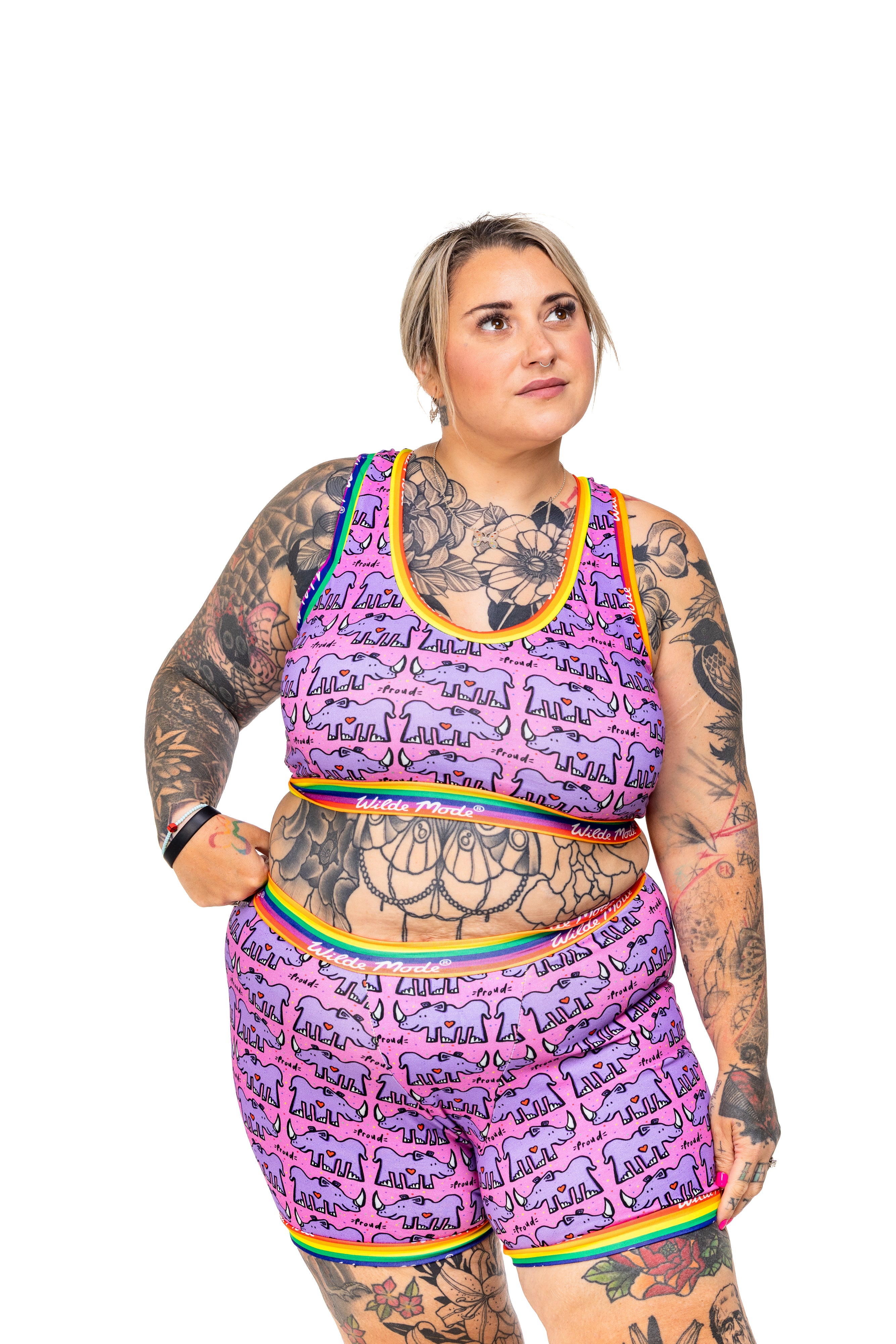 Comfort Bralette | Wilde Mode Pride Rhino | Organic Cotton