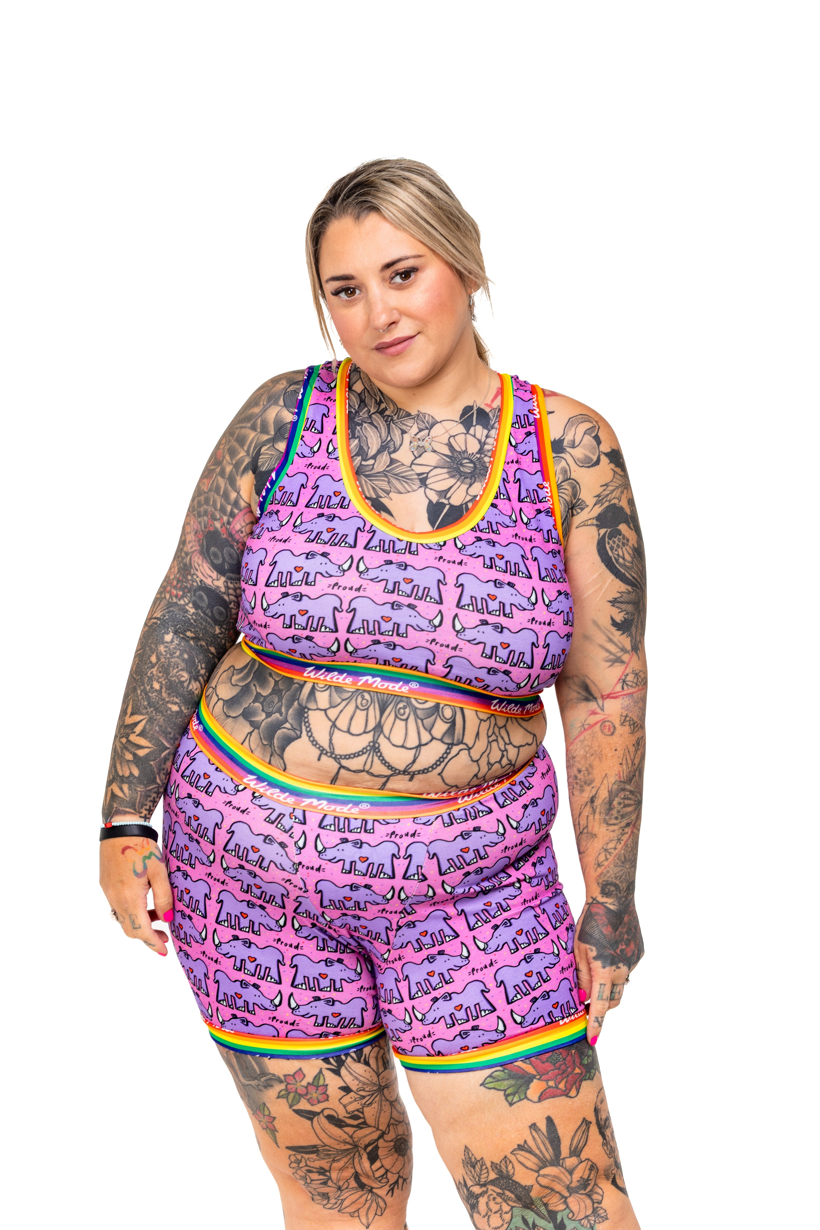 Comfort Bralette | Wilde Mode Pride Rhino | Organic Cotton