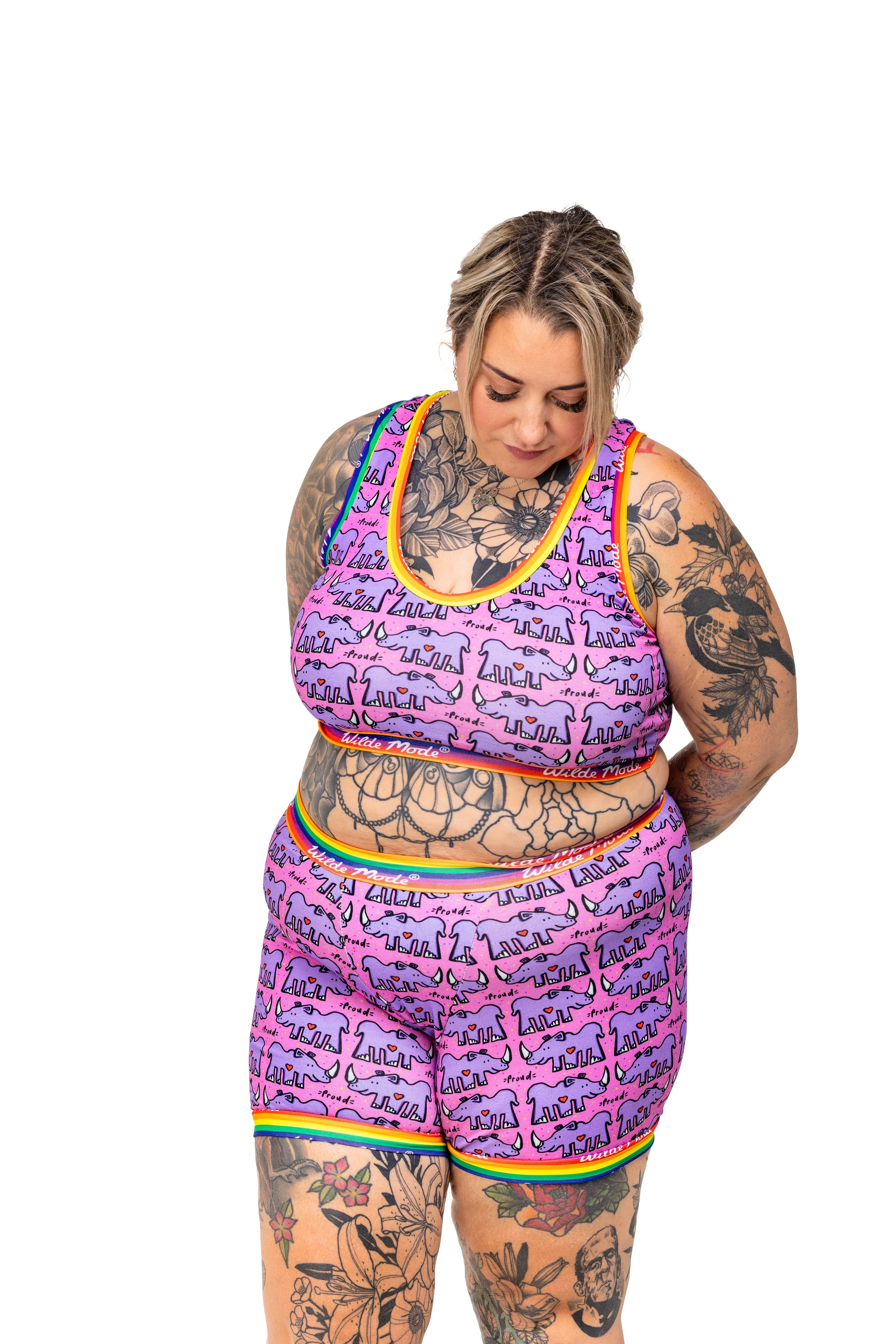 Comfort Bralette | Wilde Mode Pride Rhino | Organic Cotton