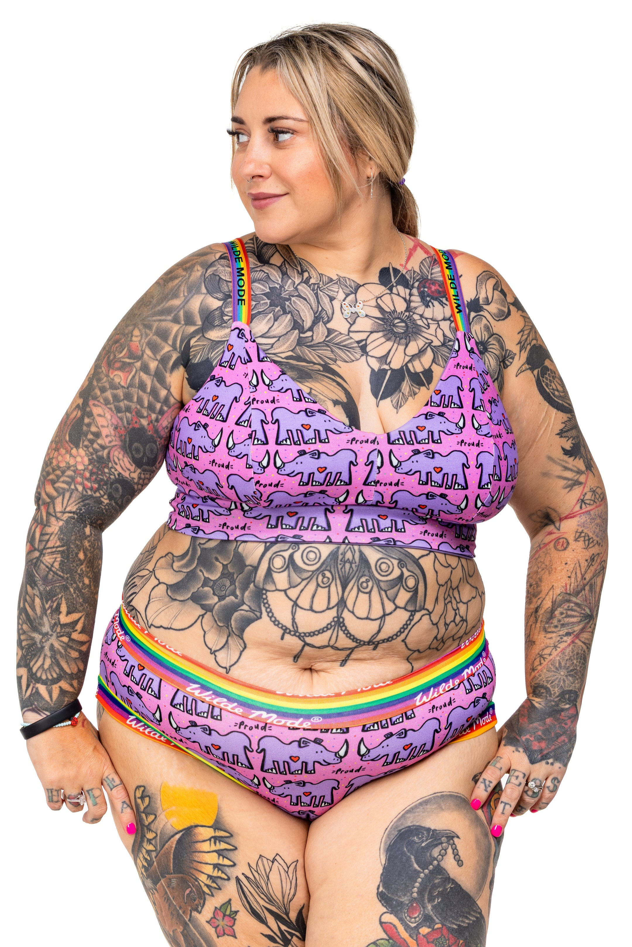 Comfort Bra | Wilde Mode Pride Rhino | Organic Cotton