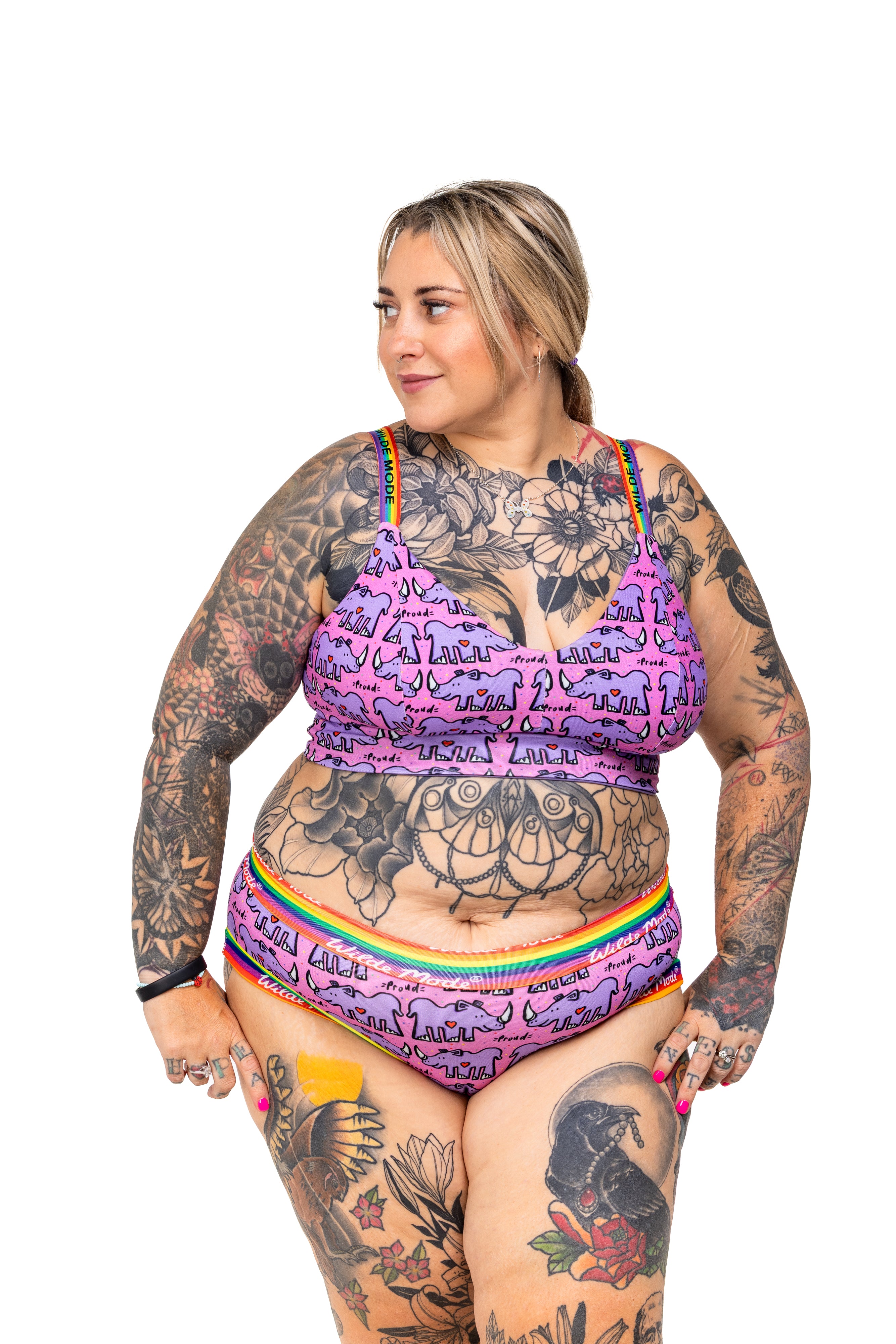 Comfort Bra | Wilde Mode Pride Rhino | Organic Cotton