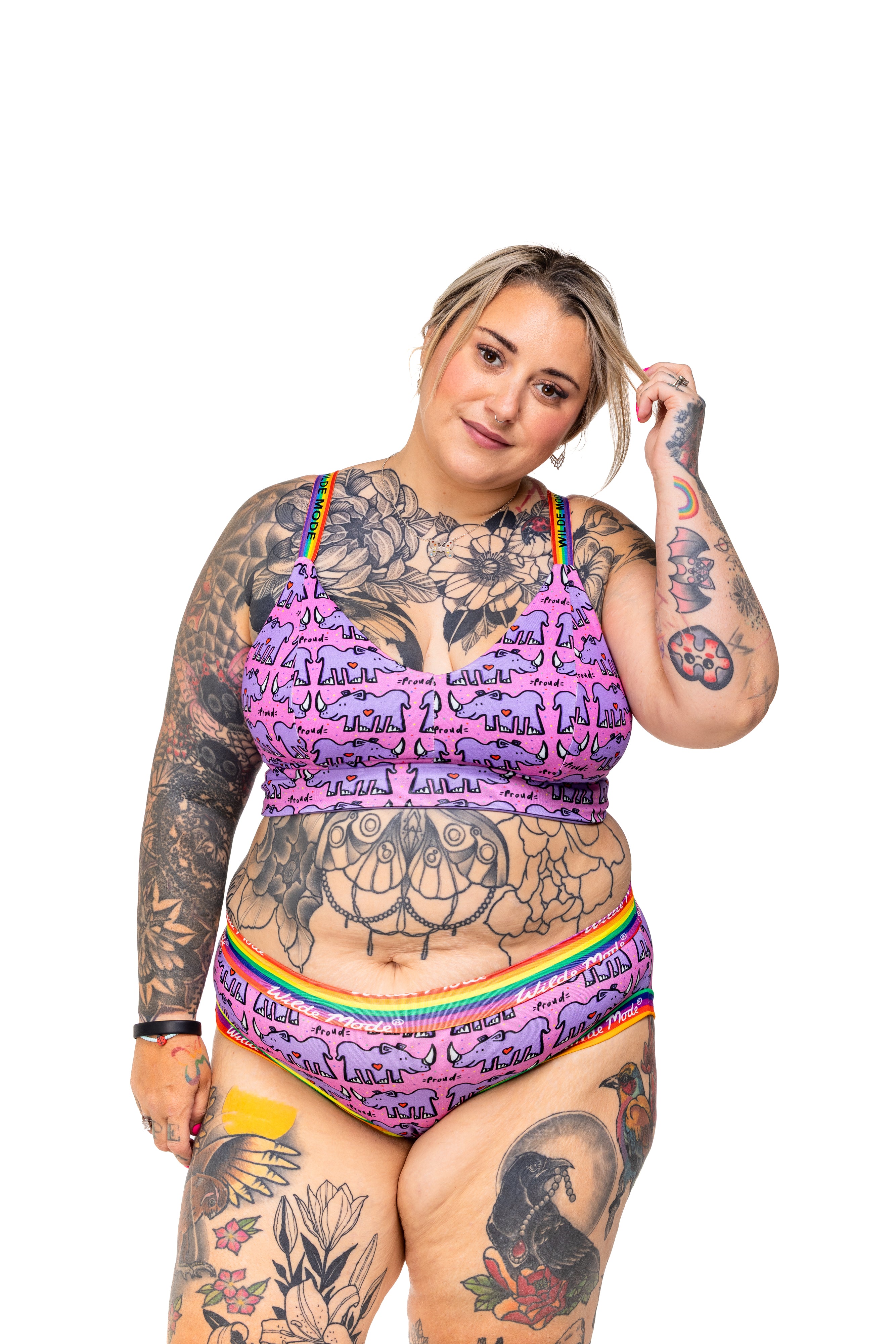 Comfort Bra | Wilde Mode Pride Rhino | Organic Cotton