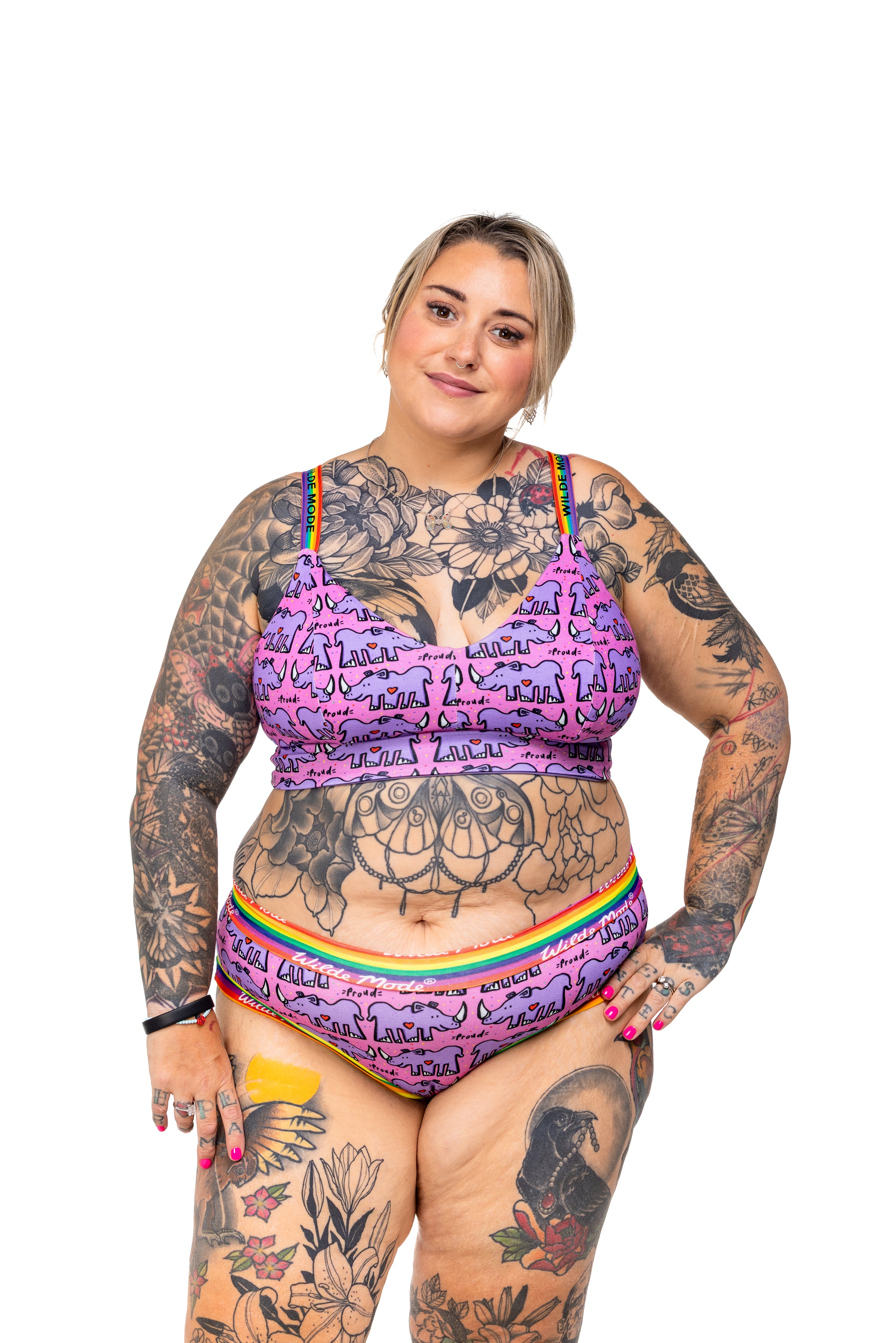 Comfort Bra | Wilde Mode Pride Rhino | Organic Cotton