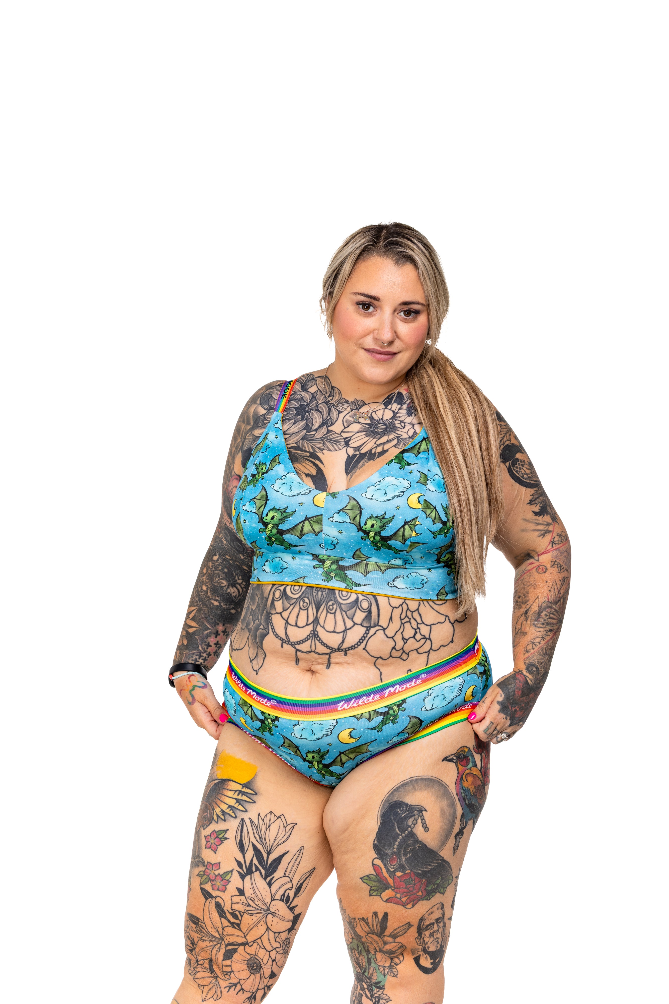 Wilde Mode Comfort Bra | Dragon Print | Organic Cotton