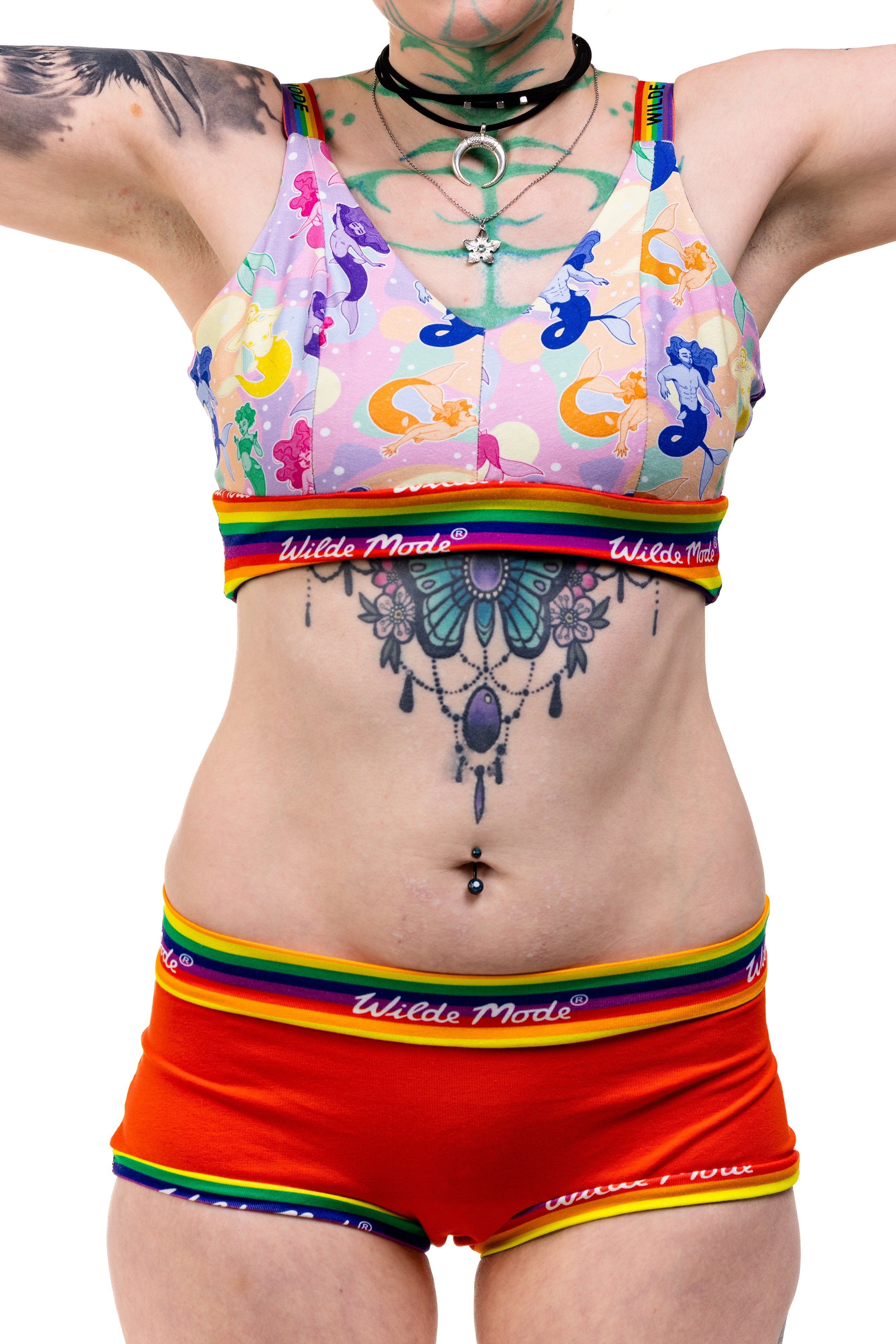 Comfort Bra | Wilde Mode Pride Merfolk | Organic Cotton