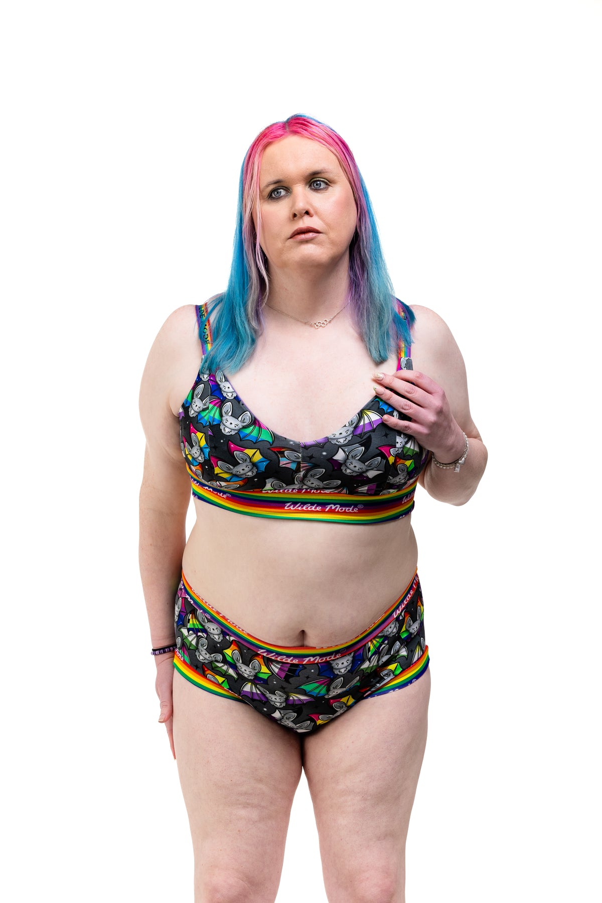 Pride Bats Organic Cotton Briefs | Handmade in the UK | 3XS-10XL