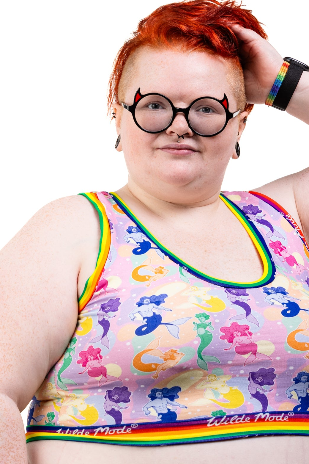 Comfort Bralette | Wilde Mode Pride Merfolk | Organic Cotton