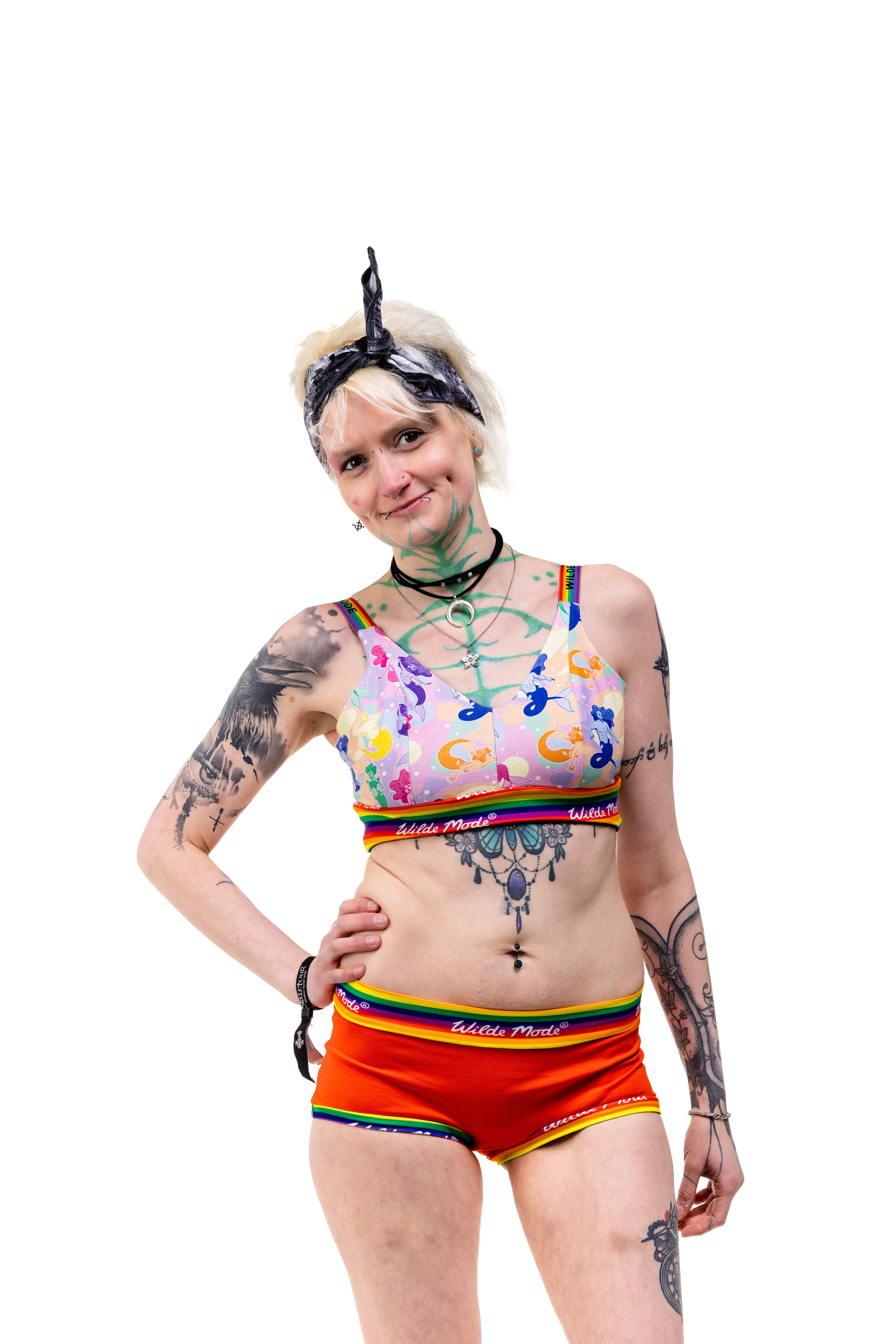 Comfort Bra | Wilde Mode Pride Merfolk | Organic Cotton