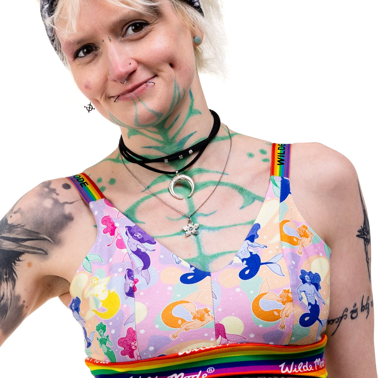 Comfort Bra | Wilde Mode Pride Merfolk | Organic Cotton