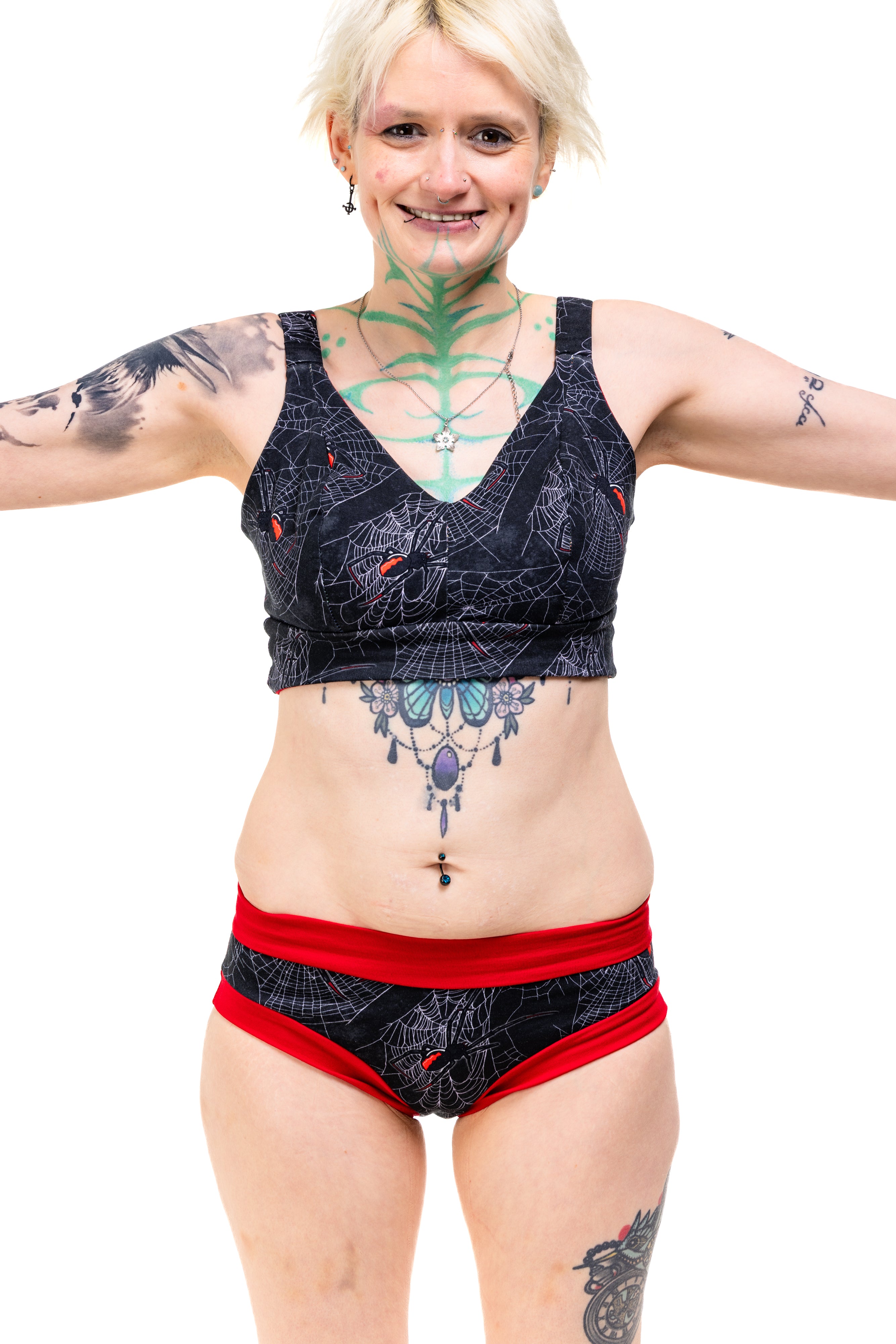 Wilde Mode Comfort Bra | Black Widow Print | Organic Cotton