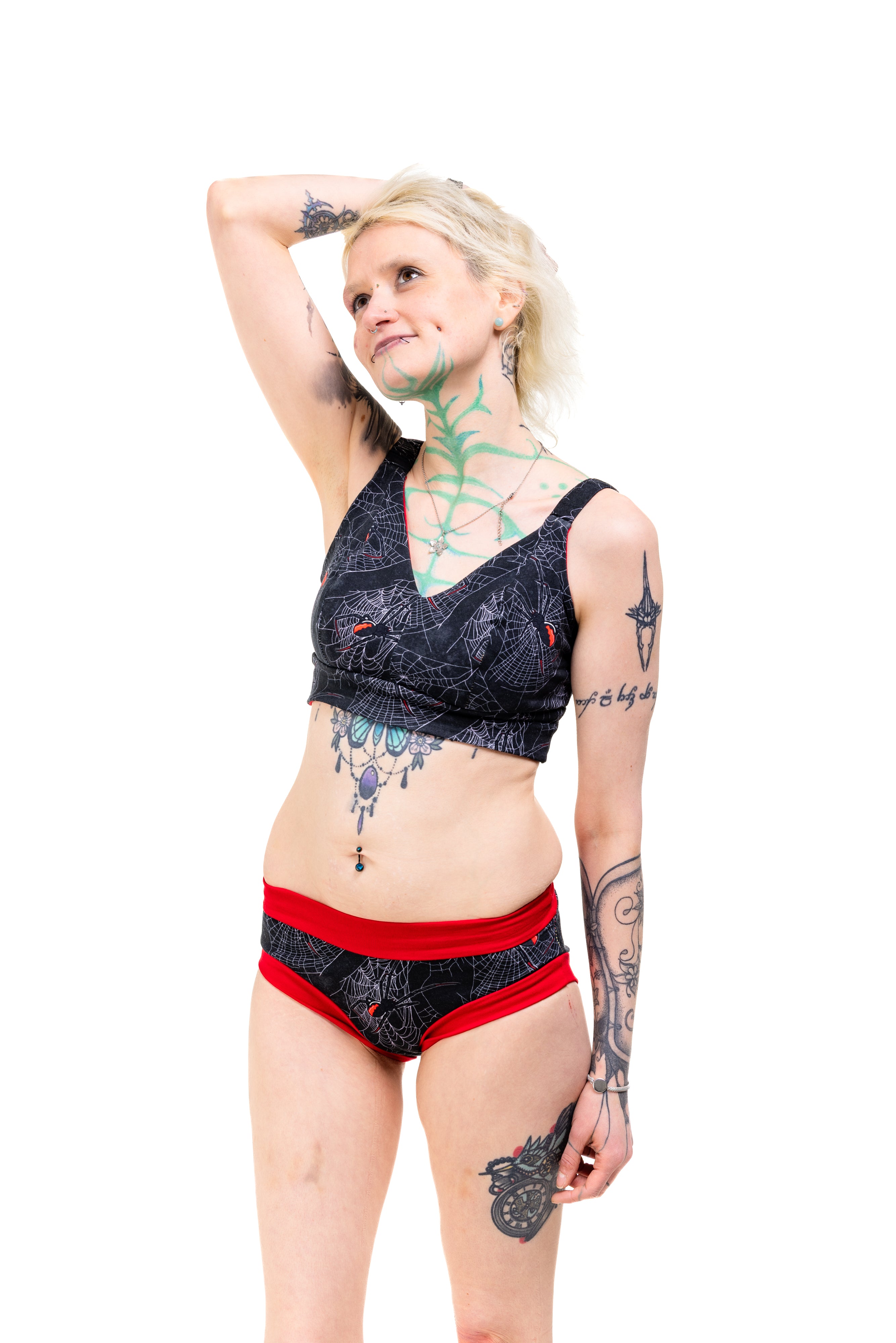 Wilde Mode Comfort Bra | Black Widow Print | Organic Cotton