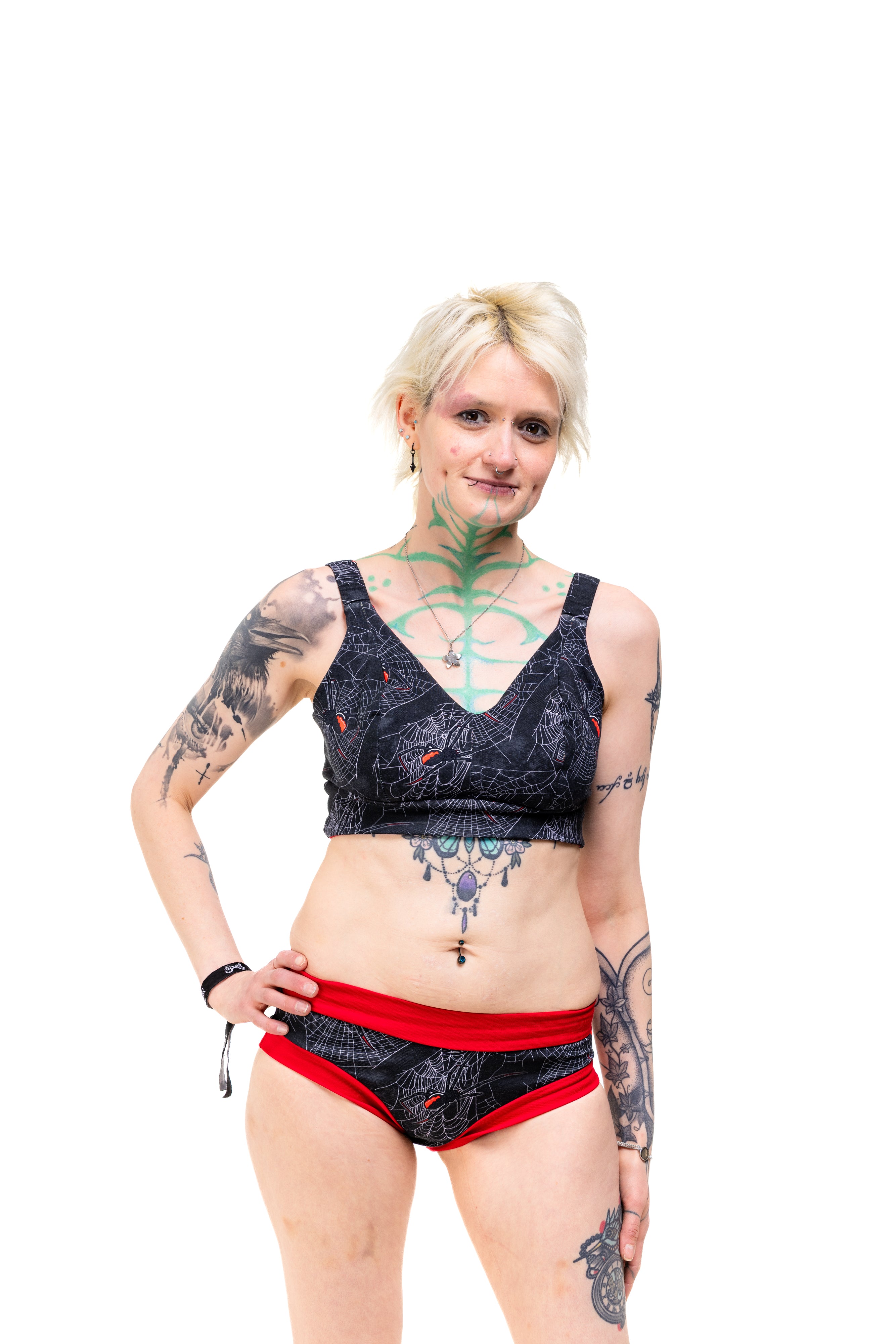 Wilde Mode Comfort Bra | Black Widow Print | Organic Cotton