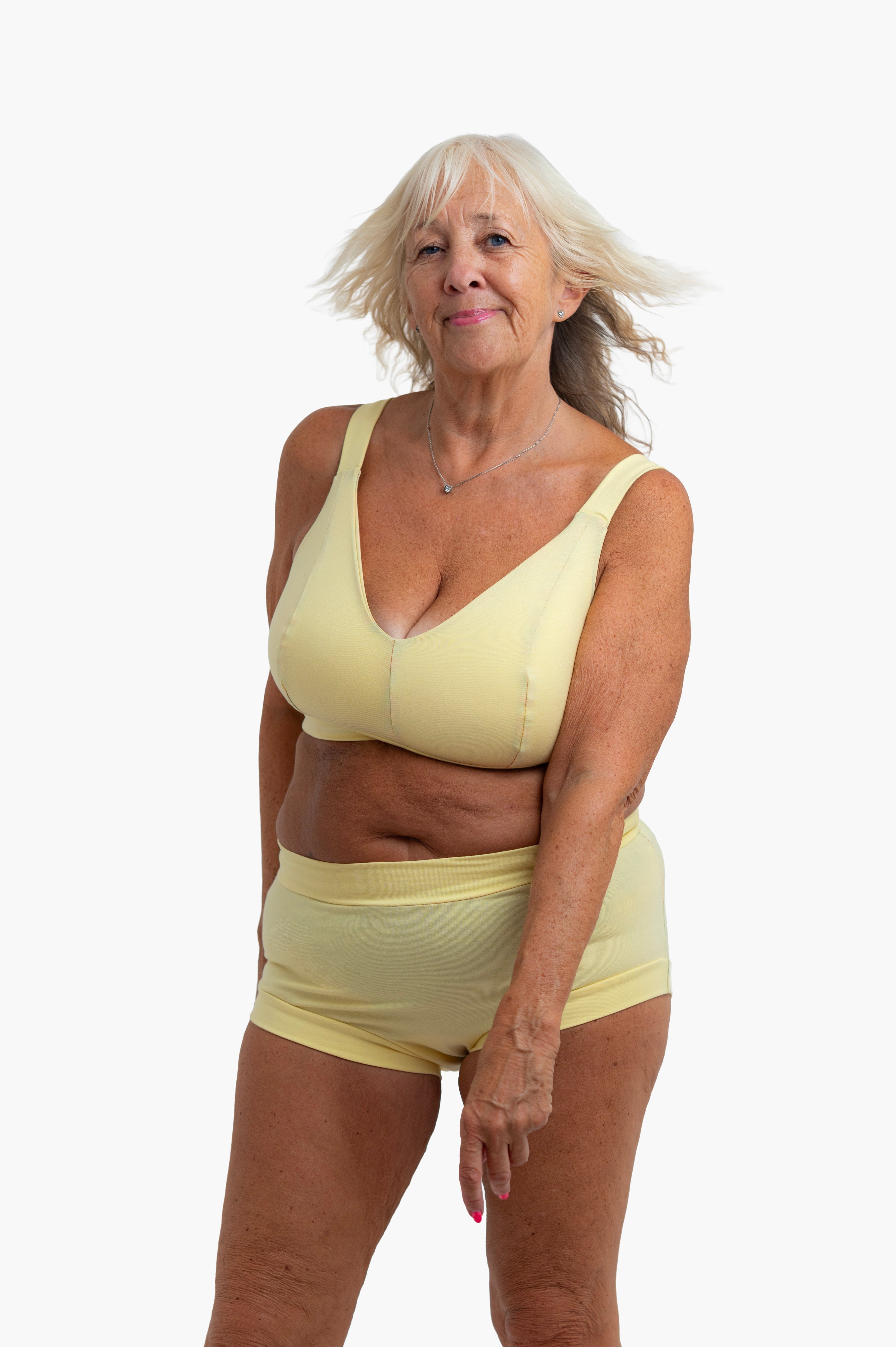 Pastel Lemon Yellow Organic Cotton Bra | Handmade Underwired Cotton Bra | Soft Support Bra | Made in the UK by Designed by Debz
