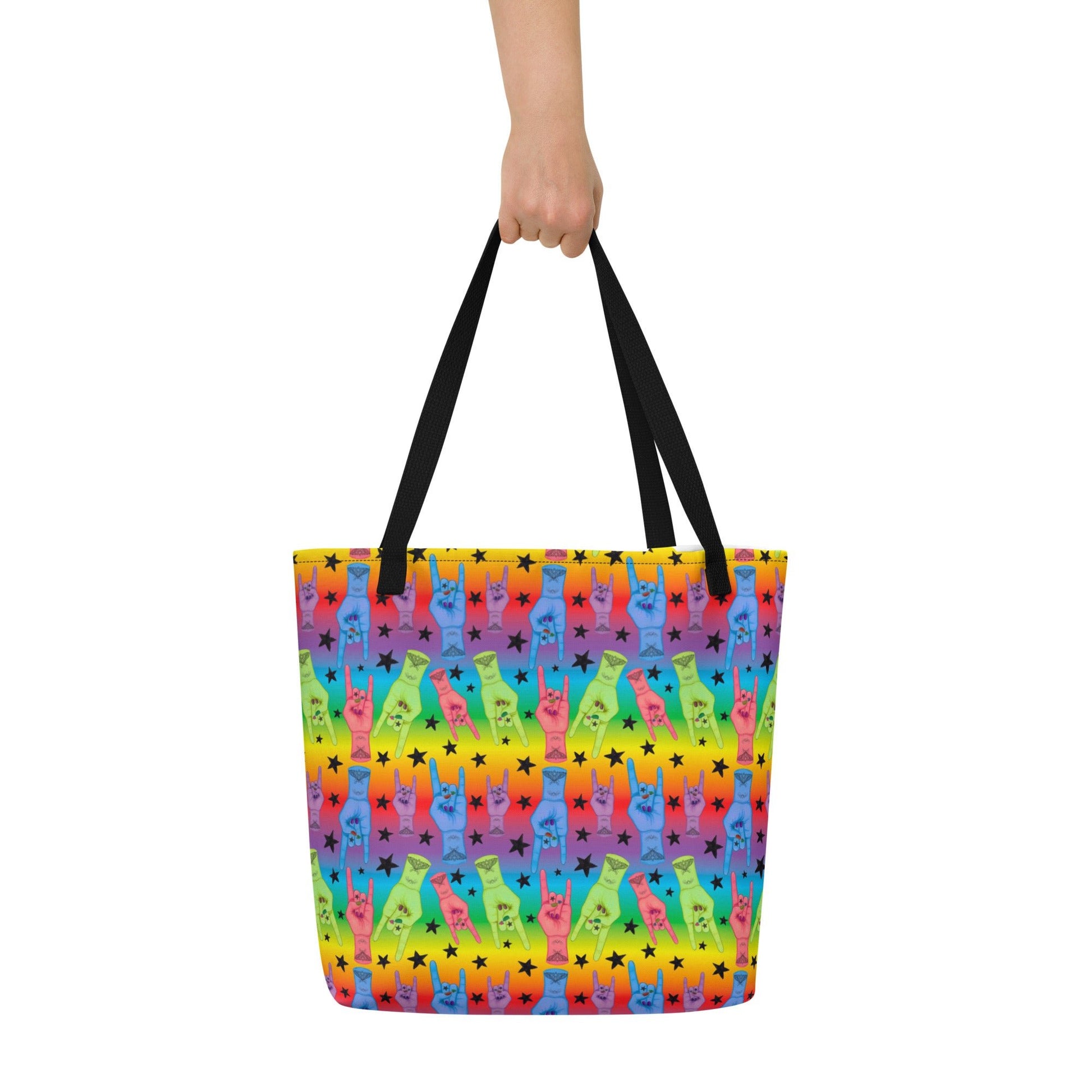 All-Over Print Large Tote Bag | Hail to the King | Brandon Tribute - Designed By Debz