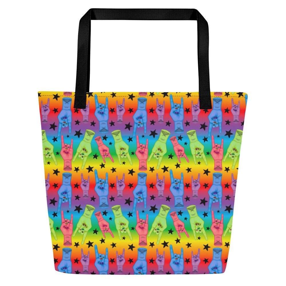 All-Over Print Large Tote Bag | Hail to the King | Brandon Tribute - Designed By Debz