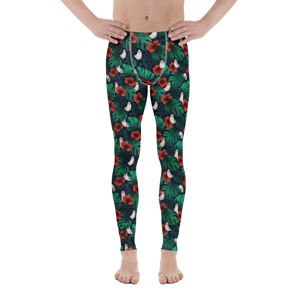Pouched Leggings | Spooky Monstera | Recycled