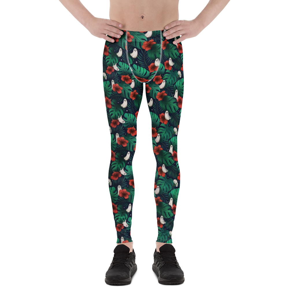 Pouched Leggings | Spooky Monstera | Recycled