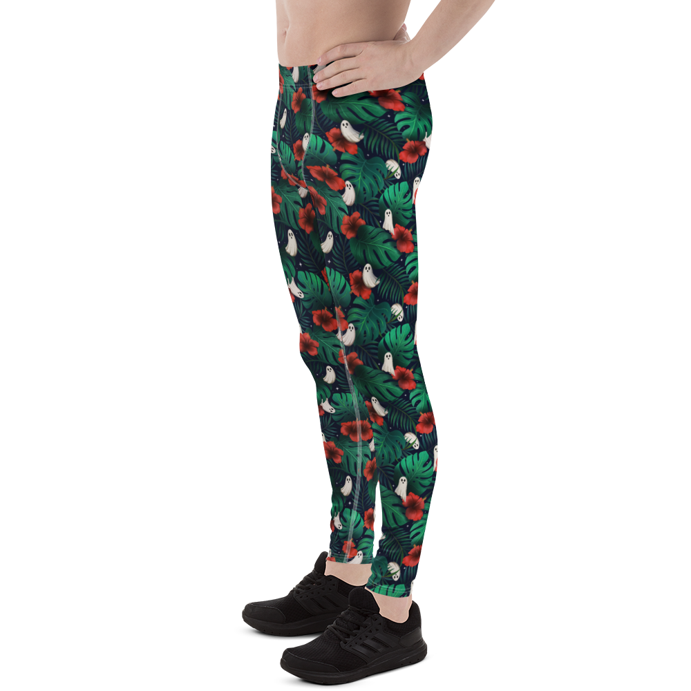 Pouched Leggings | Spooky Monstera | Recycled
