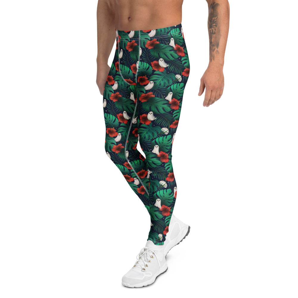 Pouched Leggings | Spooky Monstera | Recycled