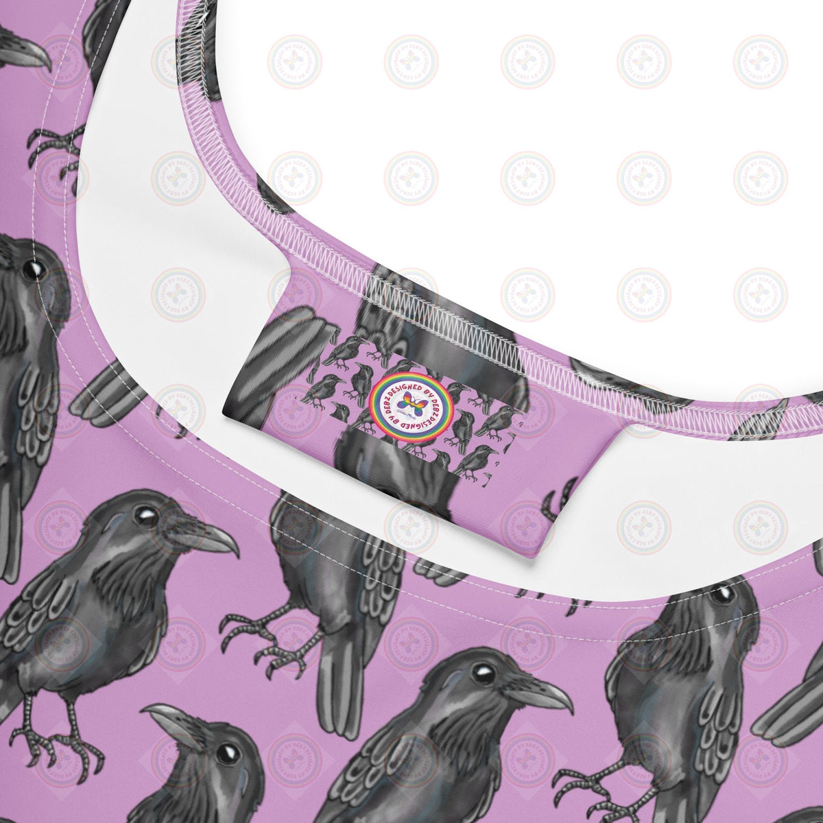 White skater dress by A Murder of Crows featuring all-over print, made from recycled materials and designed to order.
