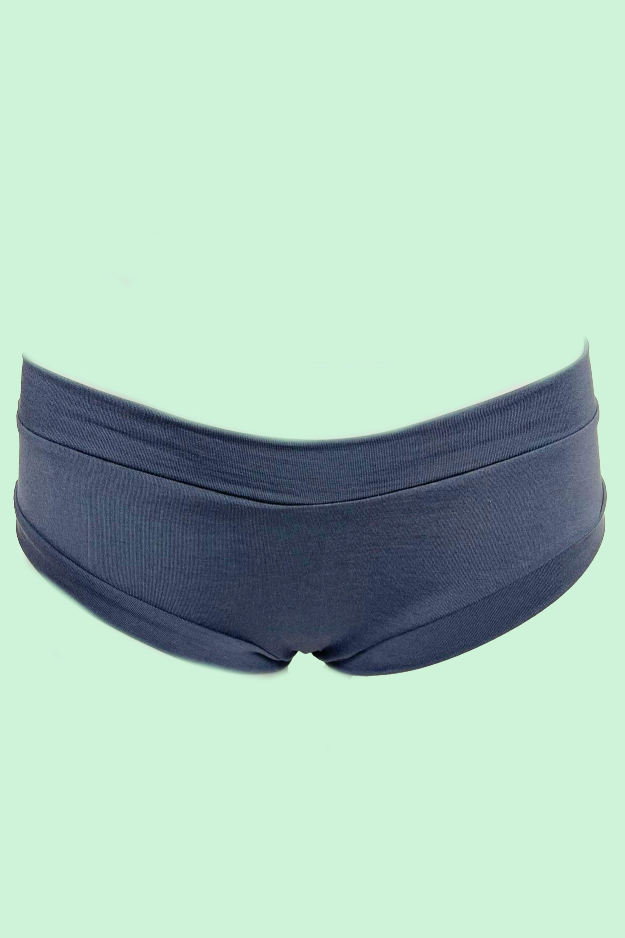 Handmade organic bamboo flat front briefs by Designed By Debz, ultra soft and comfortable with a smooth, natural fabric appearance.