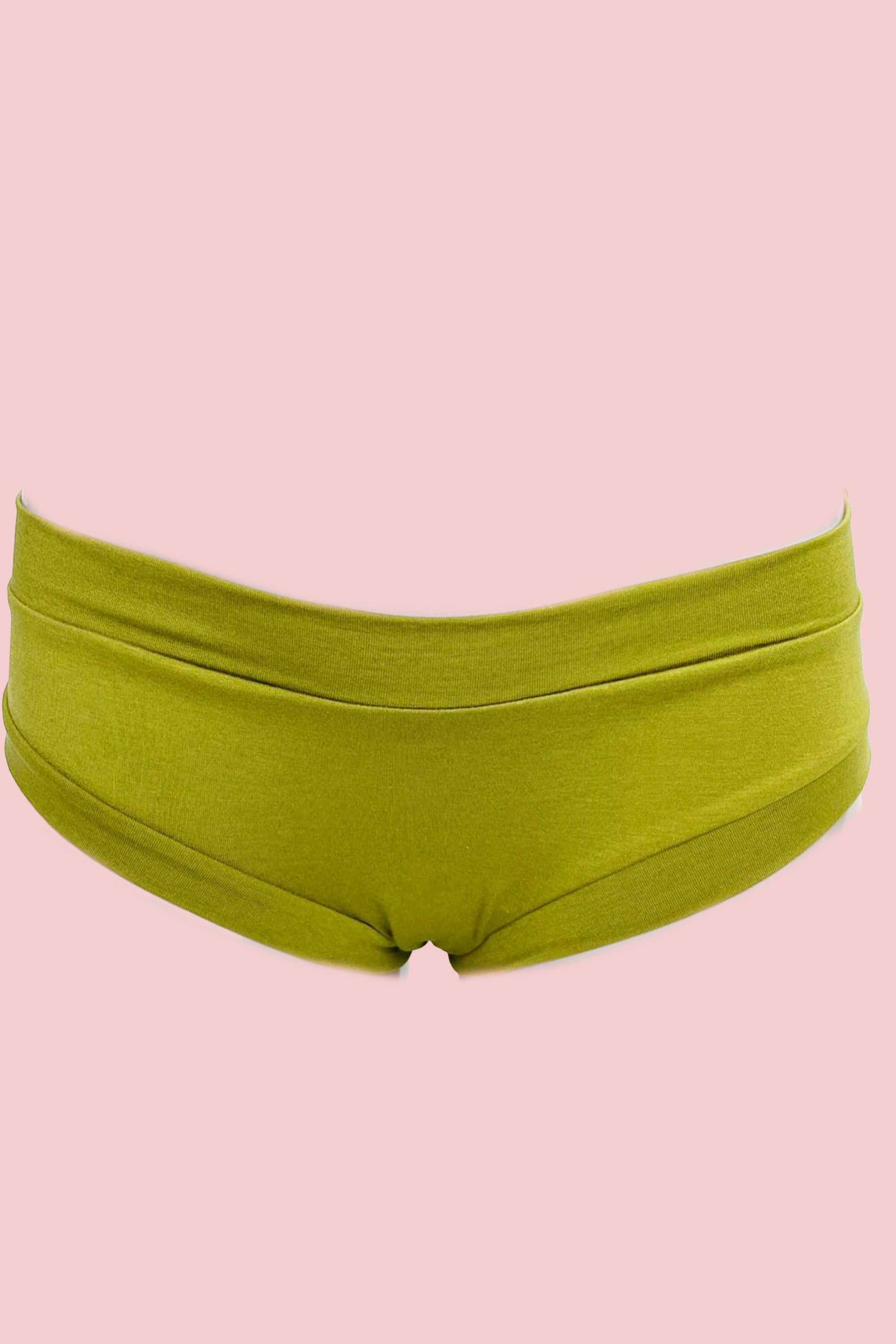 Organic bamboo flat front briefs by Designed By Debz, showcasing ultra-soft, handmade bamboo fabric and a sleek, comfortable fit.