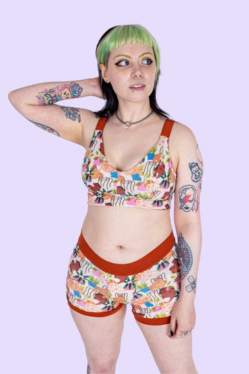 Wilde Mode X Bunny Wellar - Beautiful Babes | Organic Soft Cup Bra | A-O Cup | Made in the UK