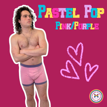 Comfort Boxers | Pastel Pop Pink/Purple | Organic Cotton - Designed By Debz